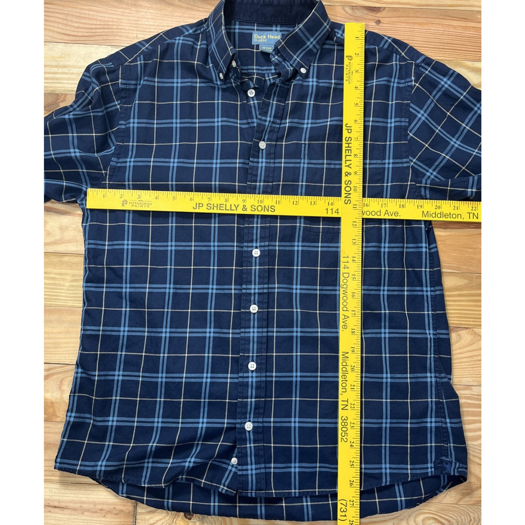 Duck head Classic Mens short sleeve button down size Medium multicolor