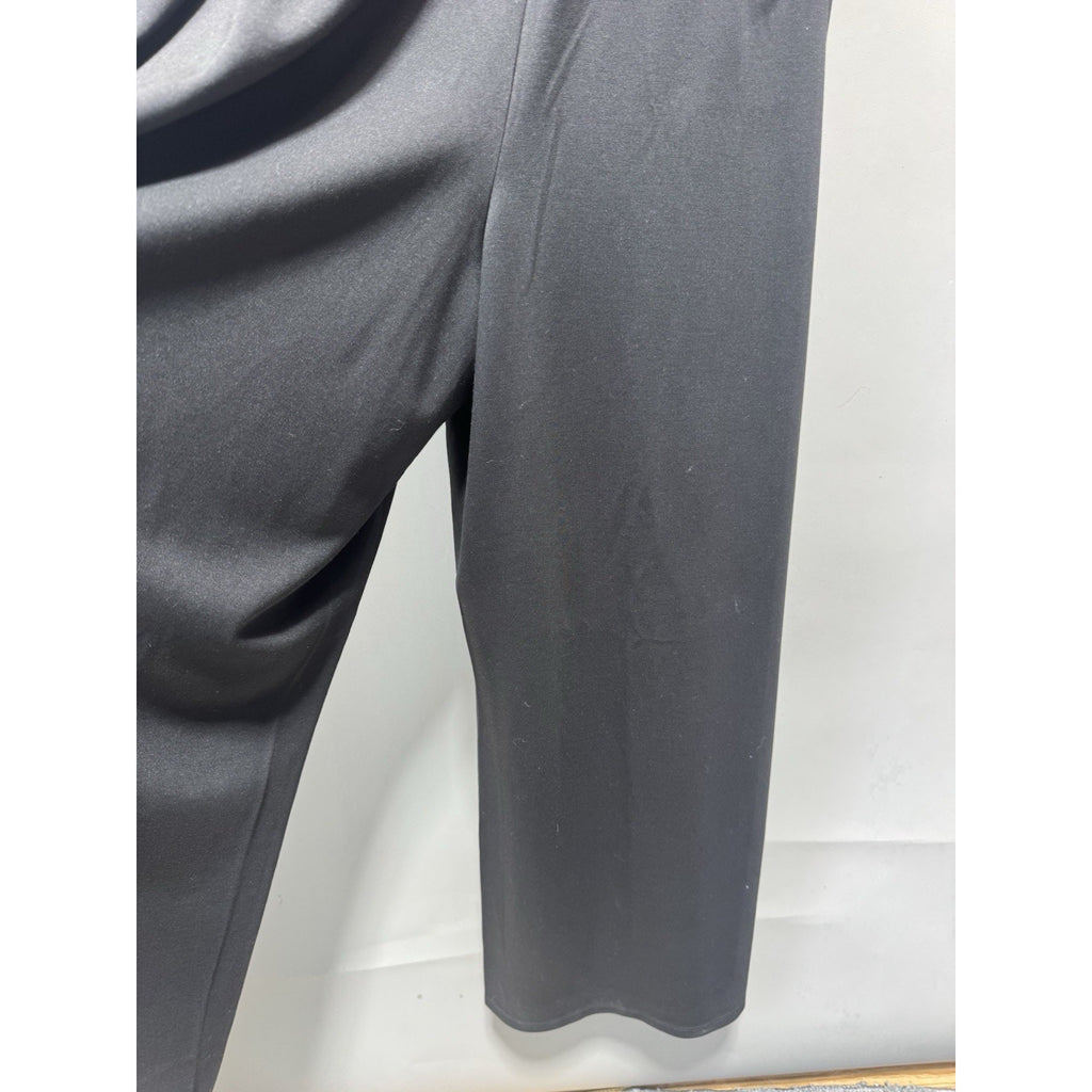 Lane Bryant NWT Womens Size 18 Black Wide Leg Jumpsuit Tie Waist V Neck $99