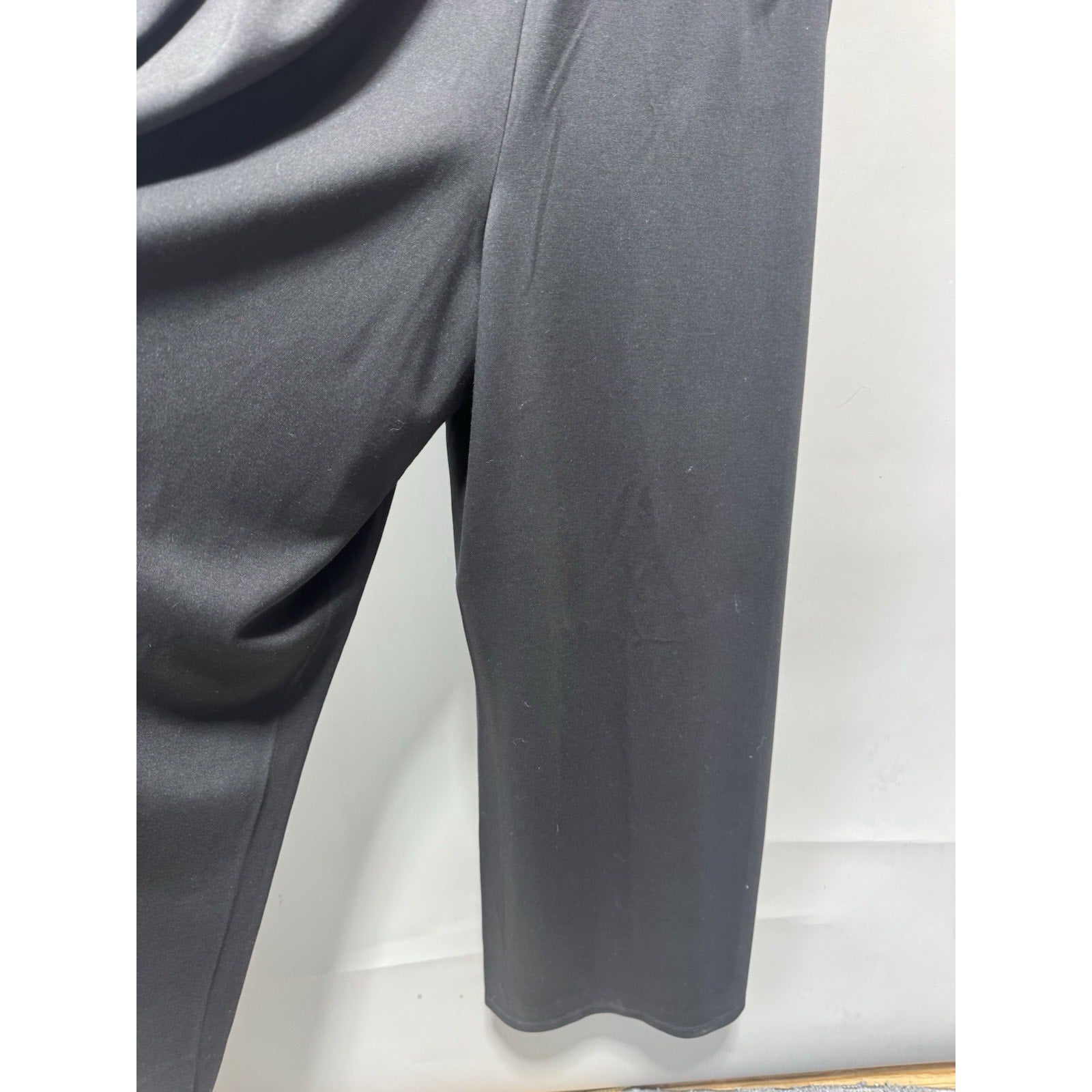 Lane Bryant NWT Womens Size 18 Black Wide Leg Jumpsuit Tie Waist V Neck $99