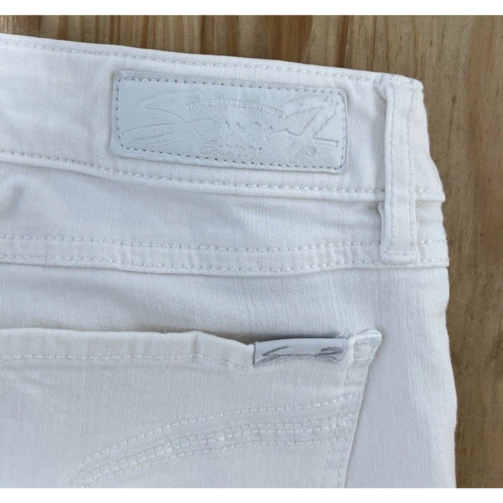 Seven7 Breezy Crop Pant Skimmer Skinny White Size Raw Hem 30x19