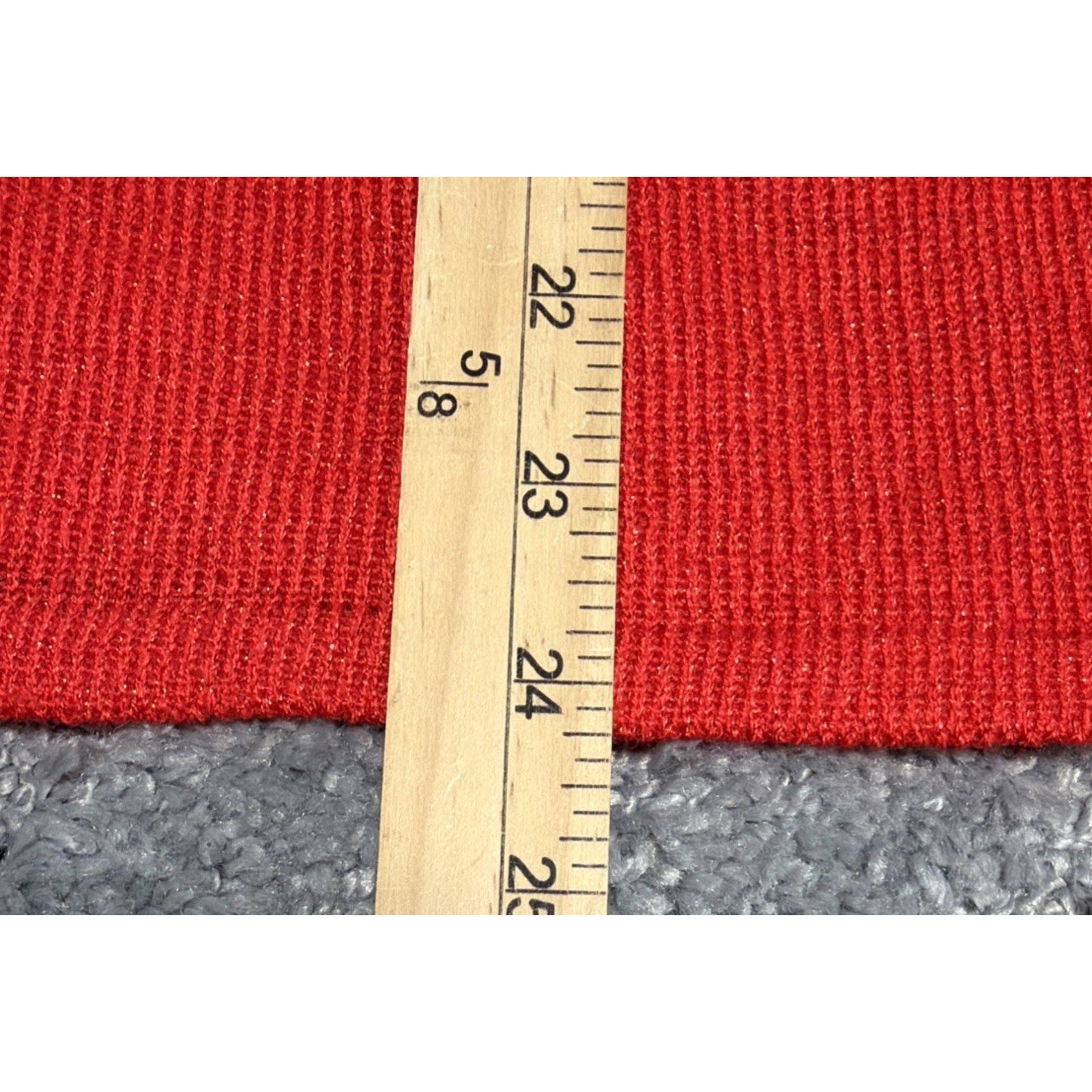 Vintage Rochelle Womens Top Size XL Red Gold Shimmer Mock Neck Sleeveless New