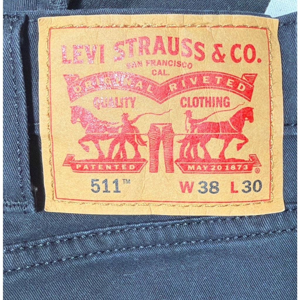Levi's 511 Slim All Seasons Tech Pants Black Stretch 38X30 NWOT
