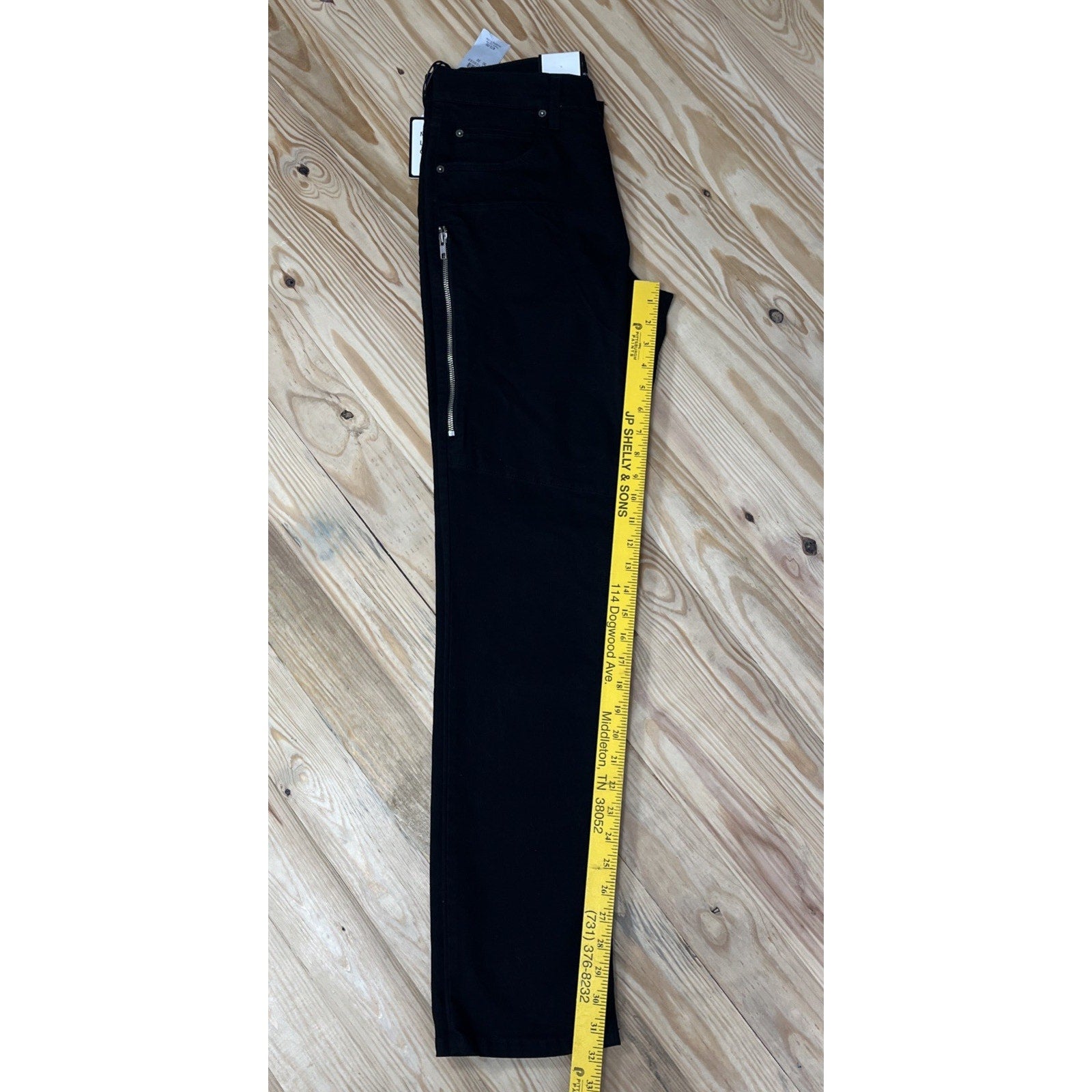 Rustic Dime Jeans Taper Fit Size 30 x 32 Black , Double knee (NWT)