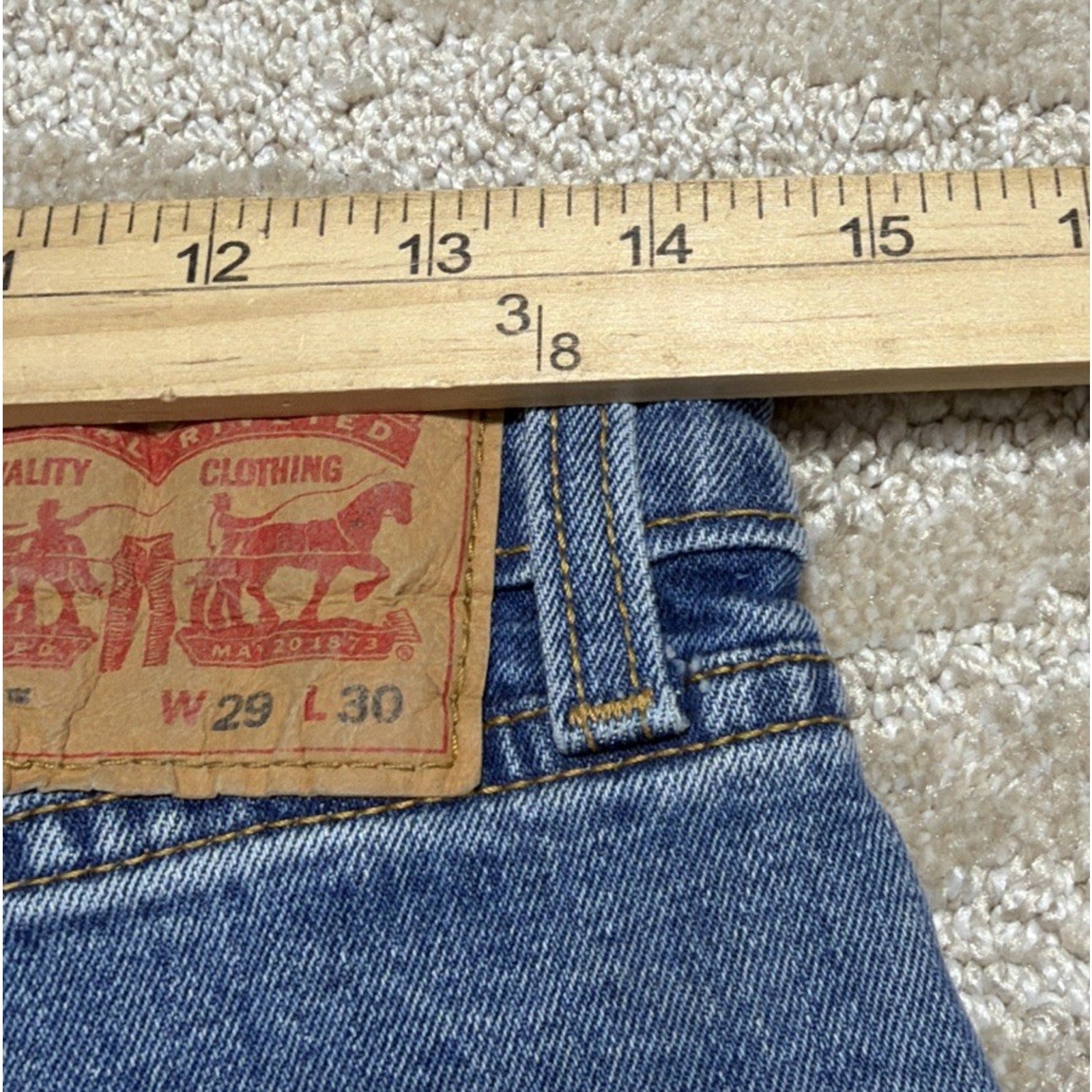 Levis 505 Men’s Jeans W29 L30Regular Fit Straight Leg Blue Denim Stone Wash