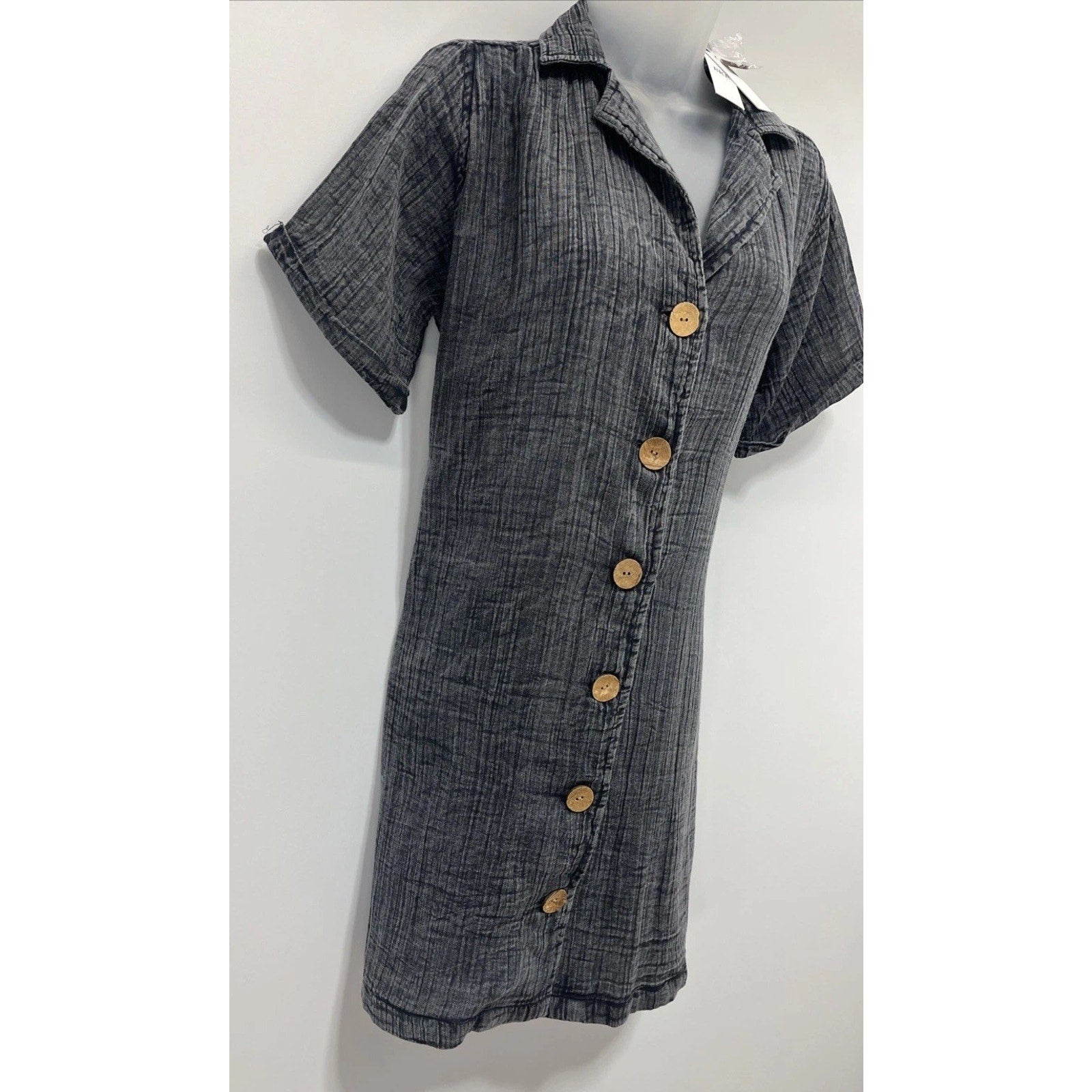 BKE Washed Black Button Down Dress Size Small NWT