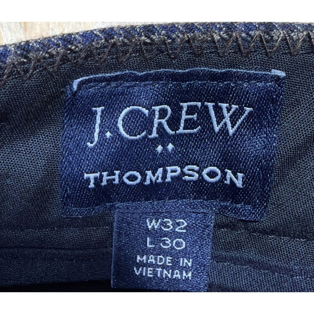 J. Crew Pants Thompson Tapered Leg Houndstooth Flat Front Men's 32x30