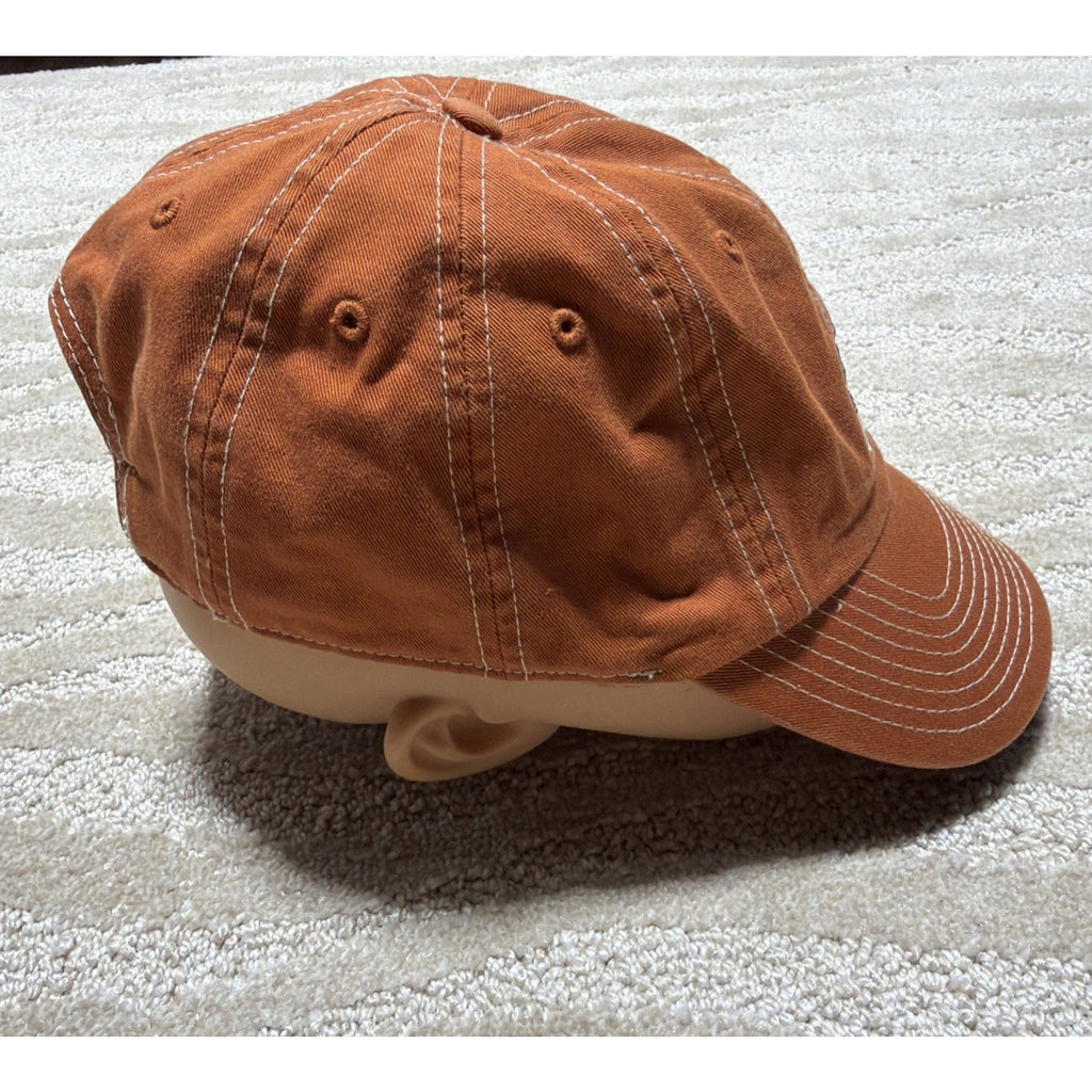 Adidas Hat Cap Strap Back Mens One Size Orange Embroidered Baseball Dad Sports