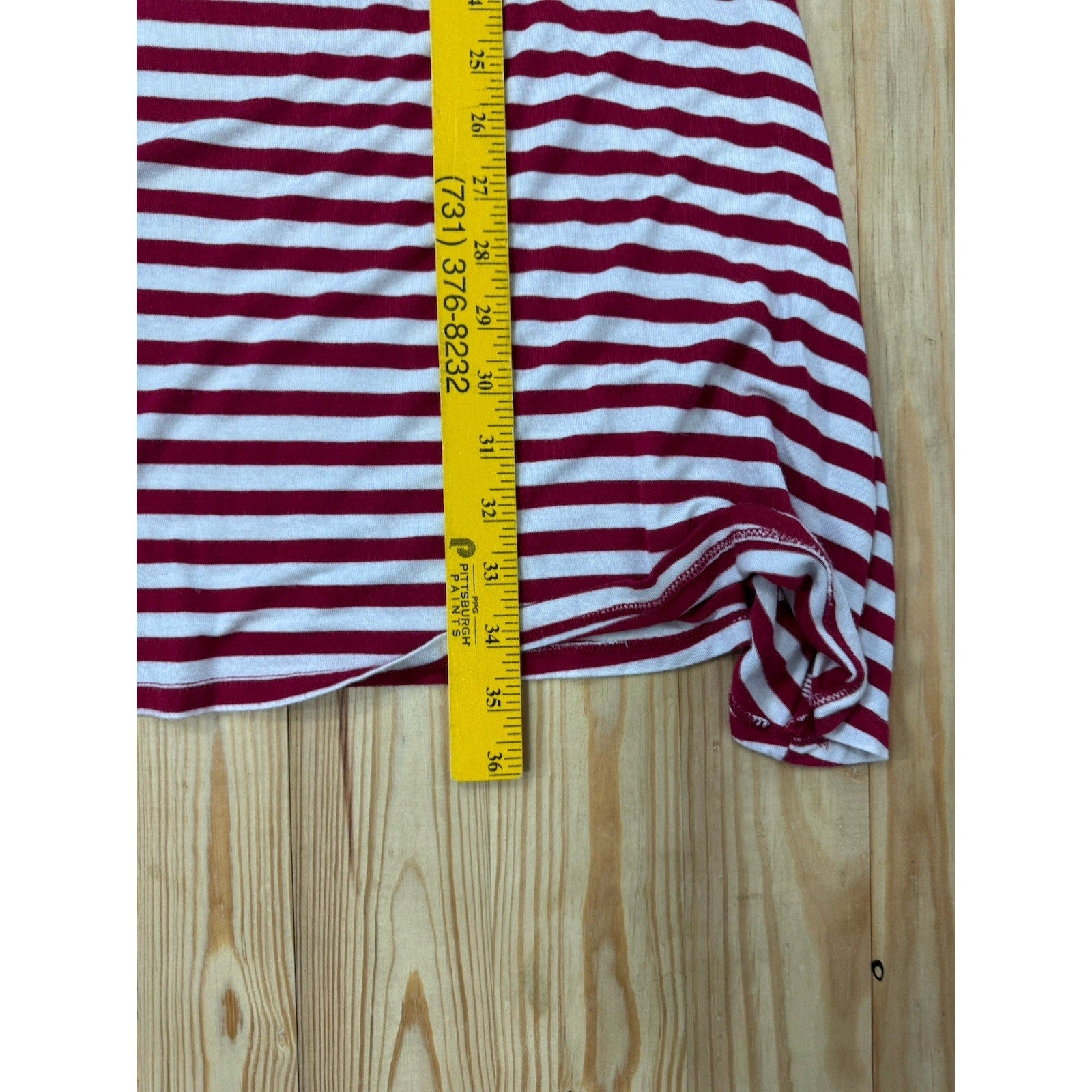 Chico Women's Raglan Short Sleeve Striped T-Shirt Dress Zenana Size Small