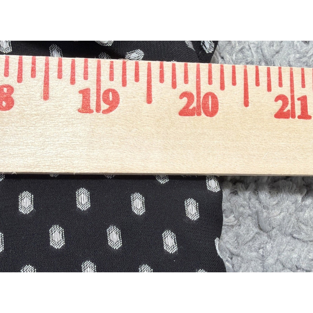 Loft Women Size M Black All Over Print Lined Short Sleeve V Neck Blouse