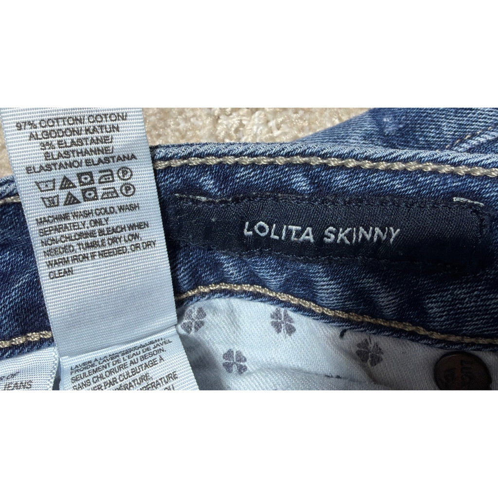 Lucky Brand Jeans Womens Lolita Skinny 8/29 Frayed Ankle Mid Rise Medium Wash