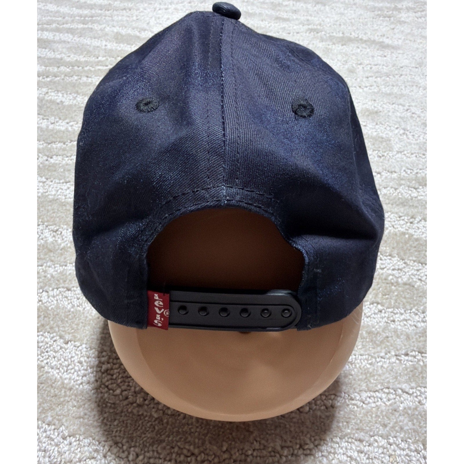 Levi Strauss & Co Men's Logo Baseball Cap Snapback Hat Red Tag Dark Blue Camo