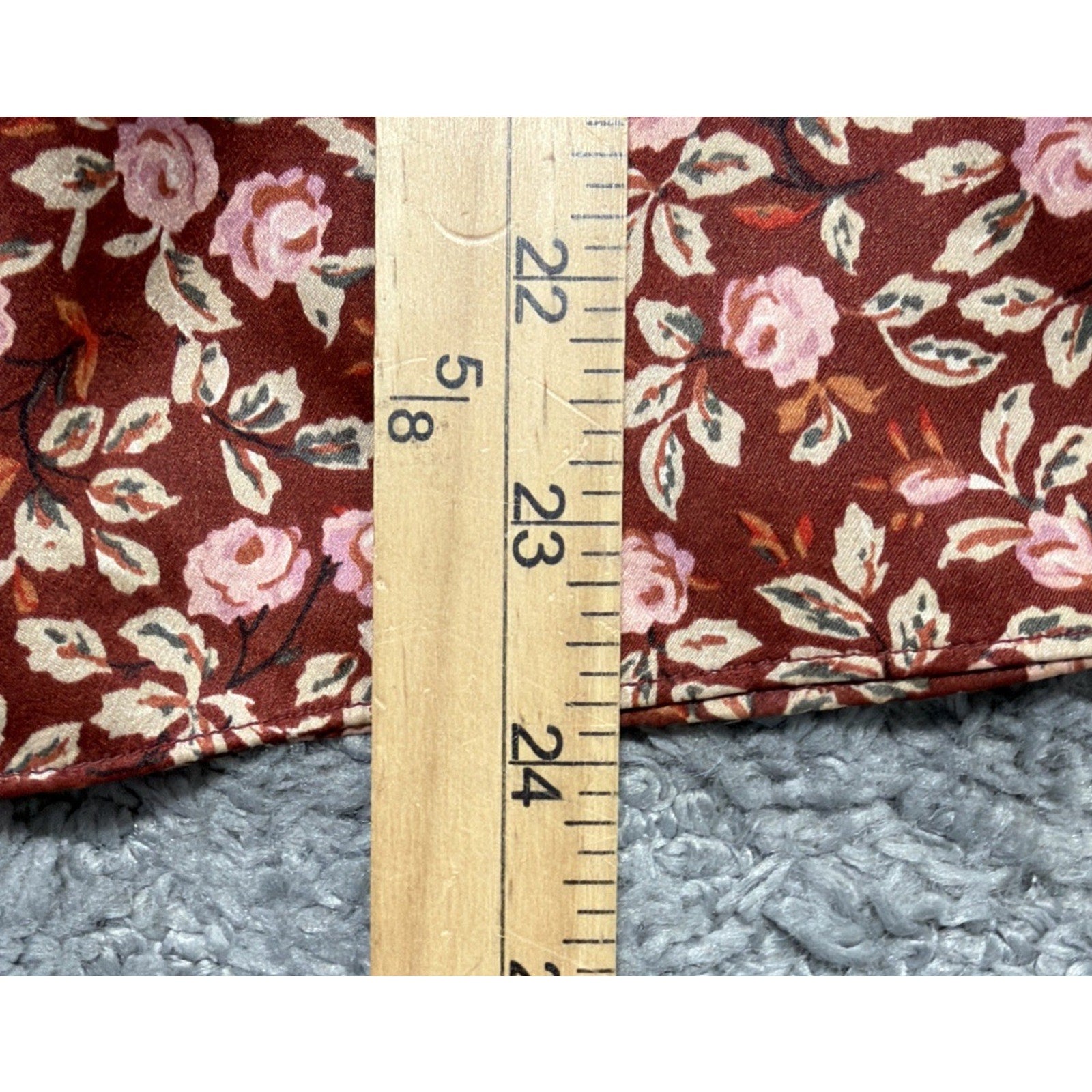 NY&CO 100% Silk Size Large Floral Midi Skirt Officecore Career