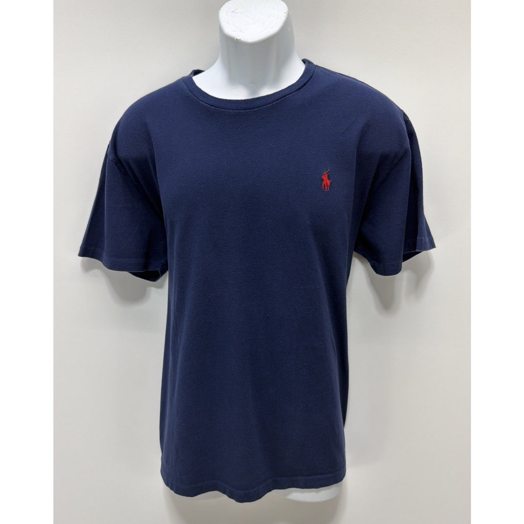 Polo Ralph Lauren T Shirt Mens Navy Blue XL Large Embroidered Tee Red Logo