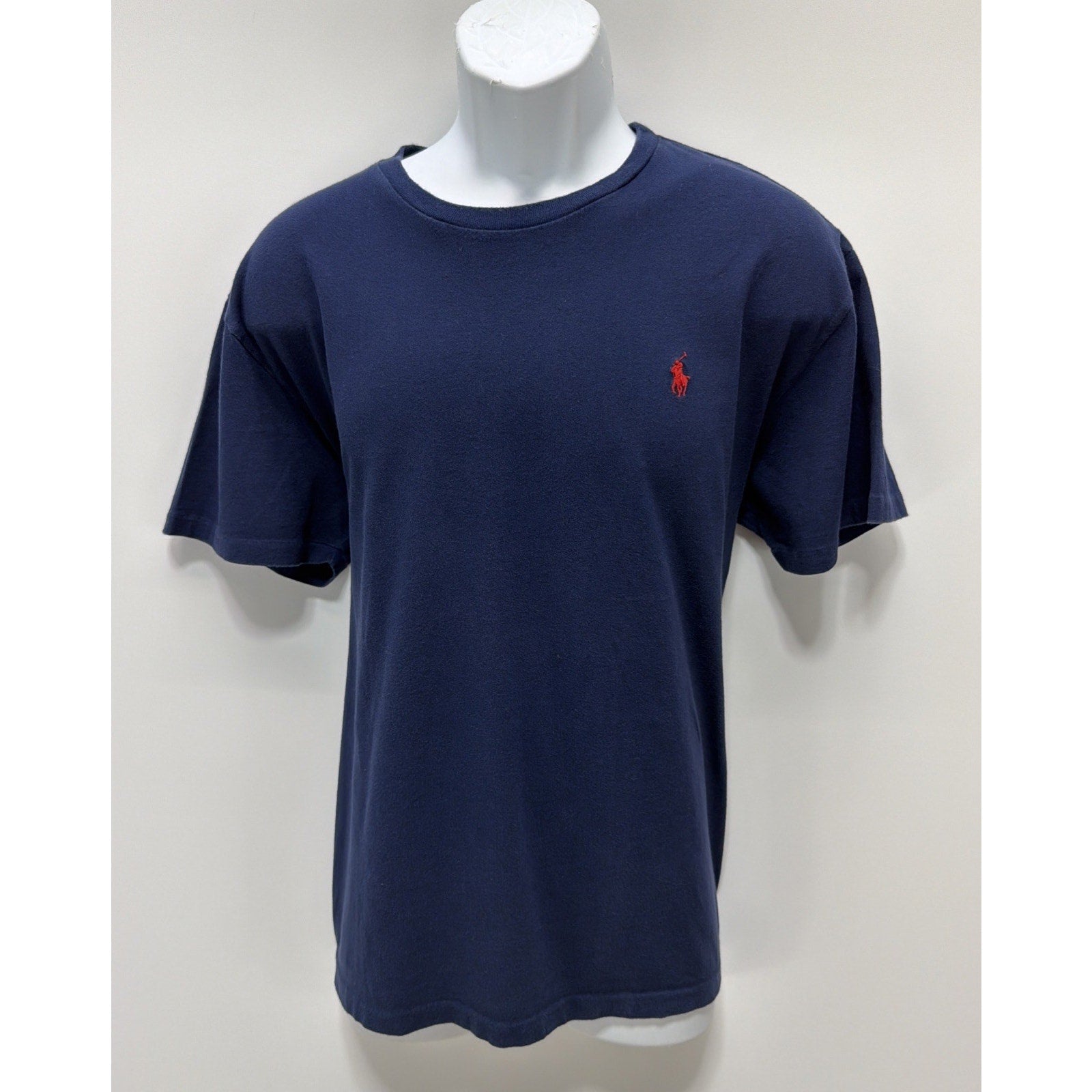 Polo Ralph Lauren T Shirt Mens Navy Blue XL Large Embroidered Tee Red Logo