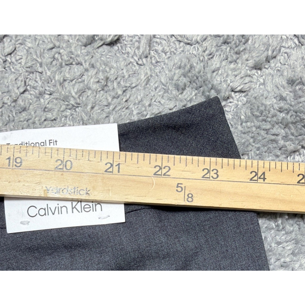 Calvin Klein Womens Size 24W Gray Traditional Fit Dress Pants 31" Inseam NWT $99
