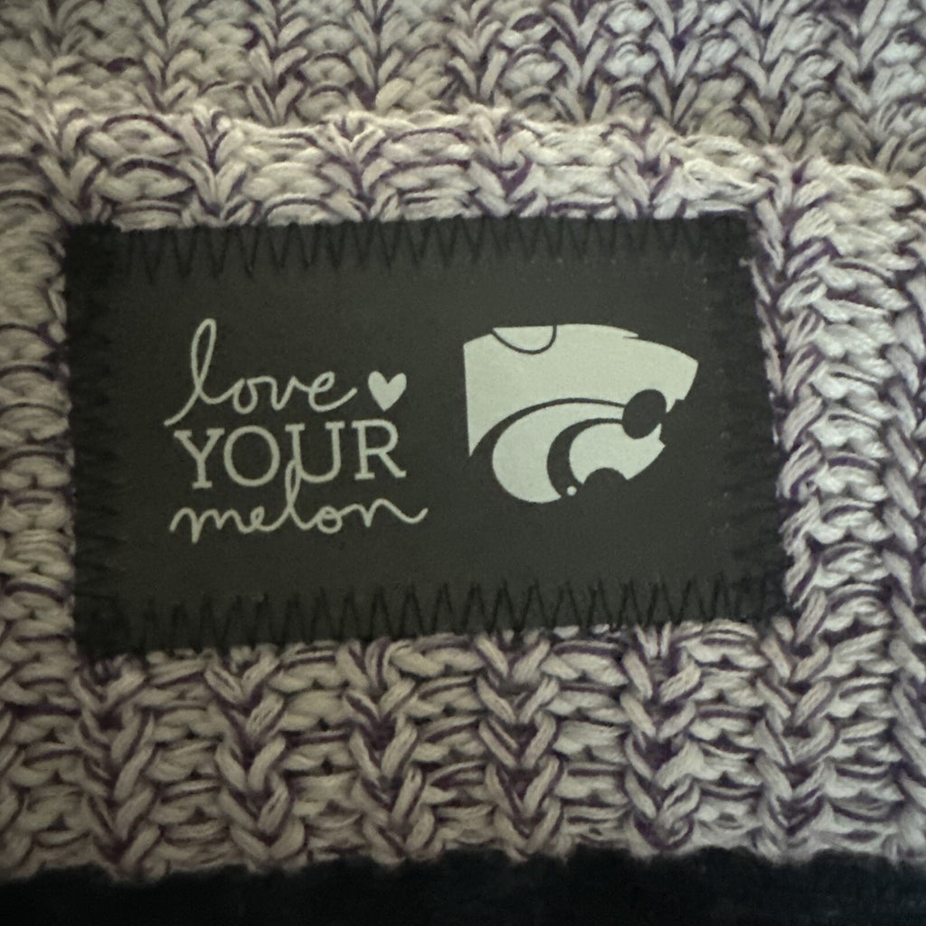 Love Your Melon Beanie Purple Knit