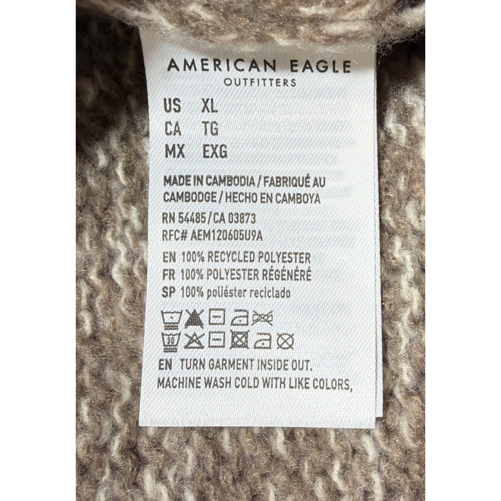 American Eagle Fair Isle Snow Stopper Knit Super Soft Sweater Women's XL AE NWT