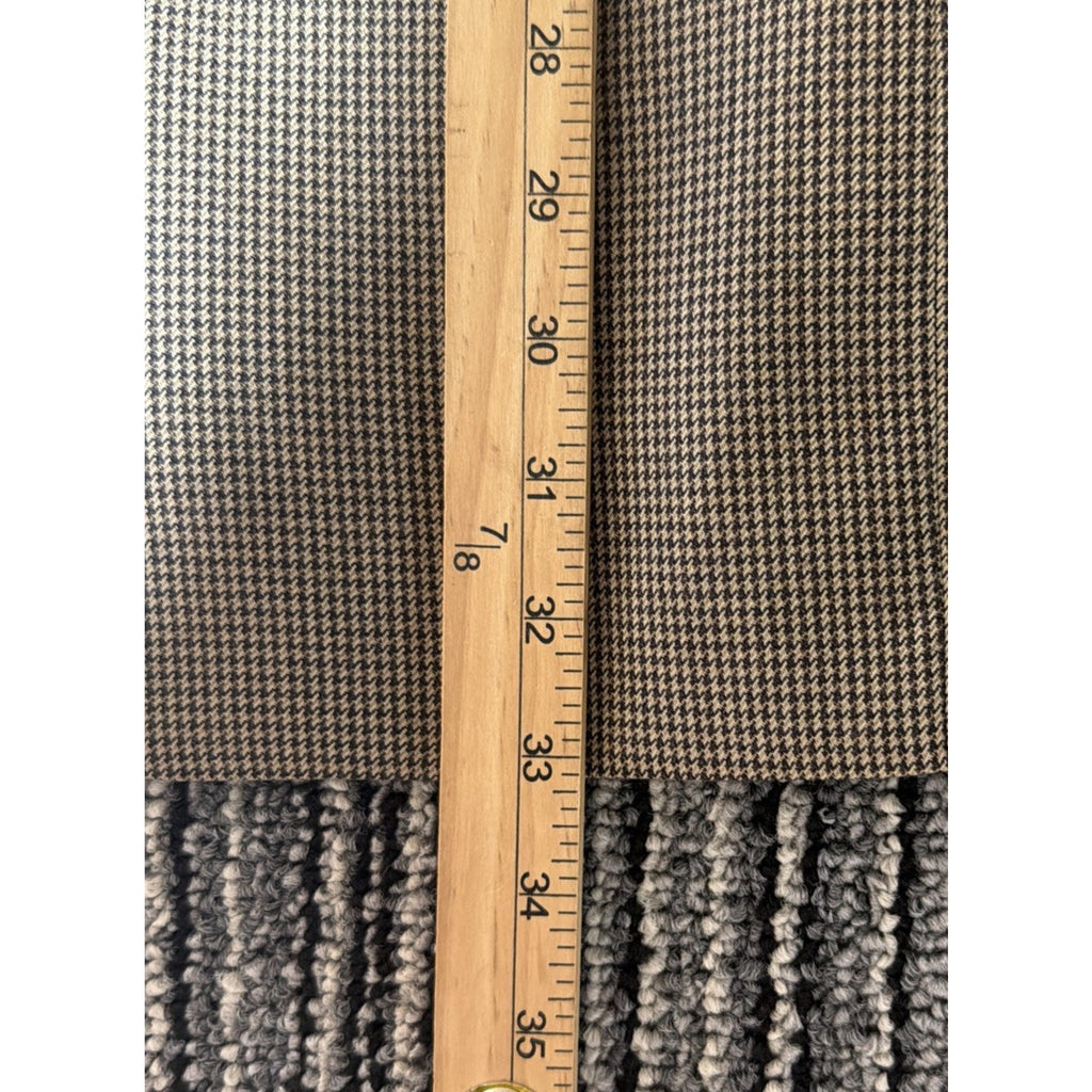 Jos A Bank Brown Houndstooth Mens 43 Lg 100% Wool Sport Coat Suit Jacket Blazer