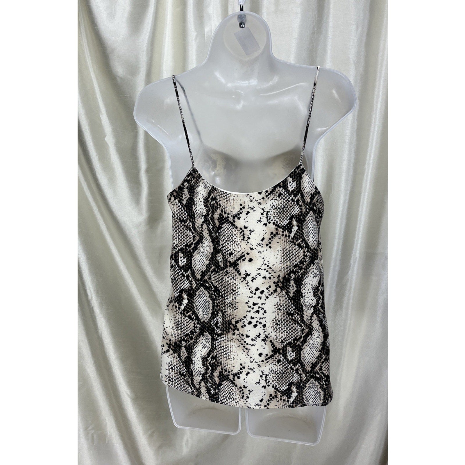 Altar'd State Women's S Spaghetti Strap Scoop Neck Snakeskin Cami Tank Top EUC