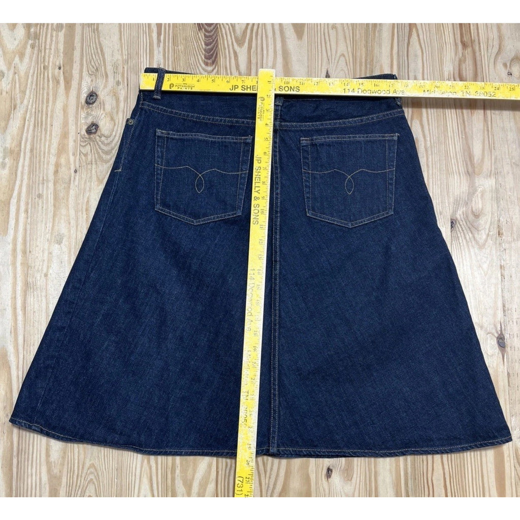 Lauren Ralph Lauren Flare Skirt Womens Size 12 Blue Denim 5 Pockets