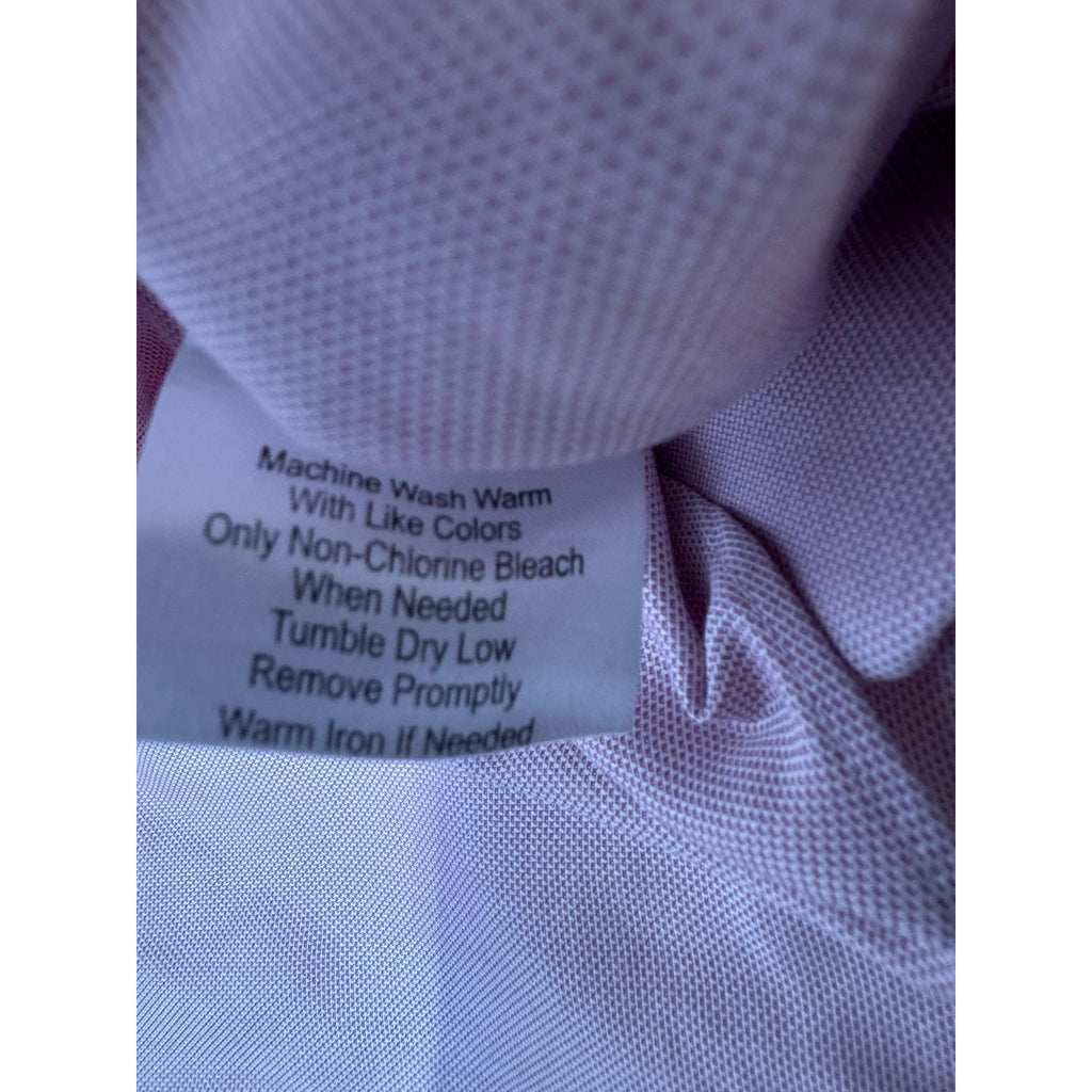 Joseph Abboud Button Up Shirt Mens 17.5 Lavender Egyptian Cotton Non-Iron