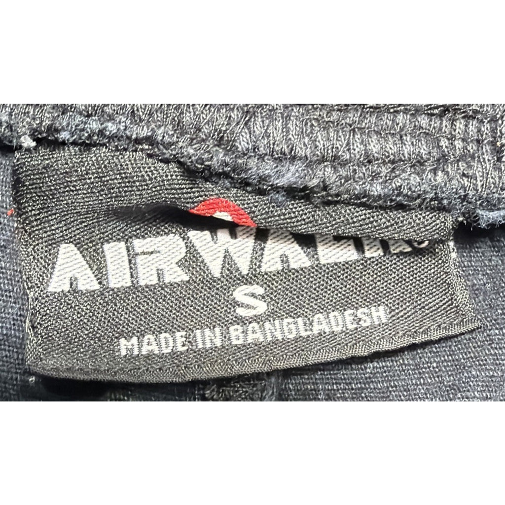 Airwalk Y2K Black Drawstring Cargo Shorts Skate Surf Size Small 30x10