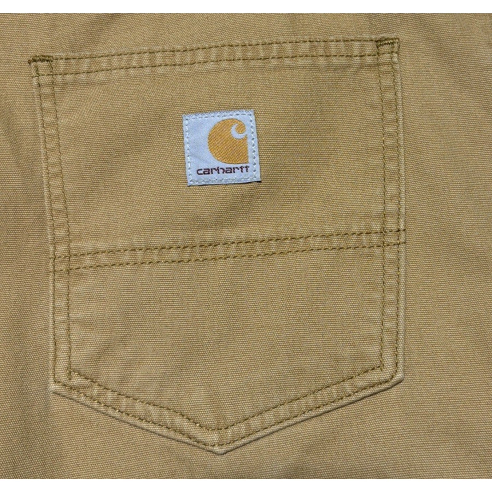 Carhartt Men's Rugged Flex Relaxed Fit Brown Canvas Work Pants Size 42 x 30