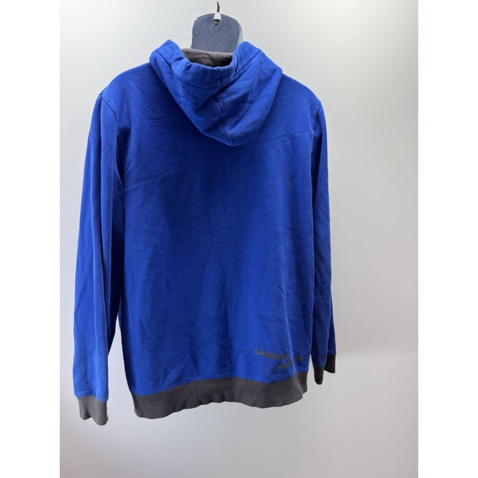 Under Armour Hoodie Jacket Men's Large Loose Fit Logo Full Zip Blue And Black