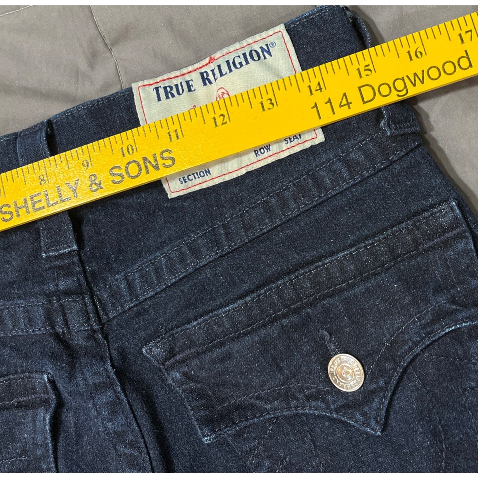 True Religion World Tour Rocco Skinny Jeans Sz 28x32 FLAP POCKETS