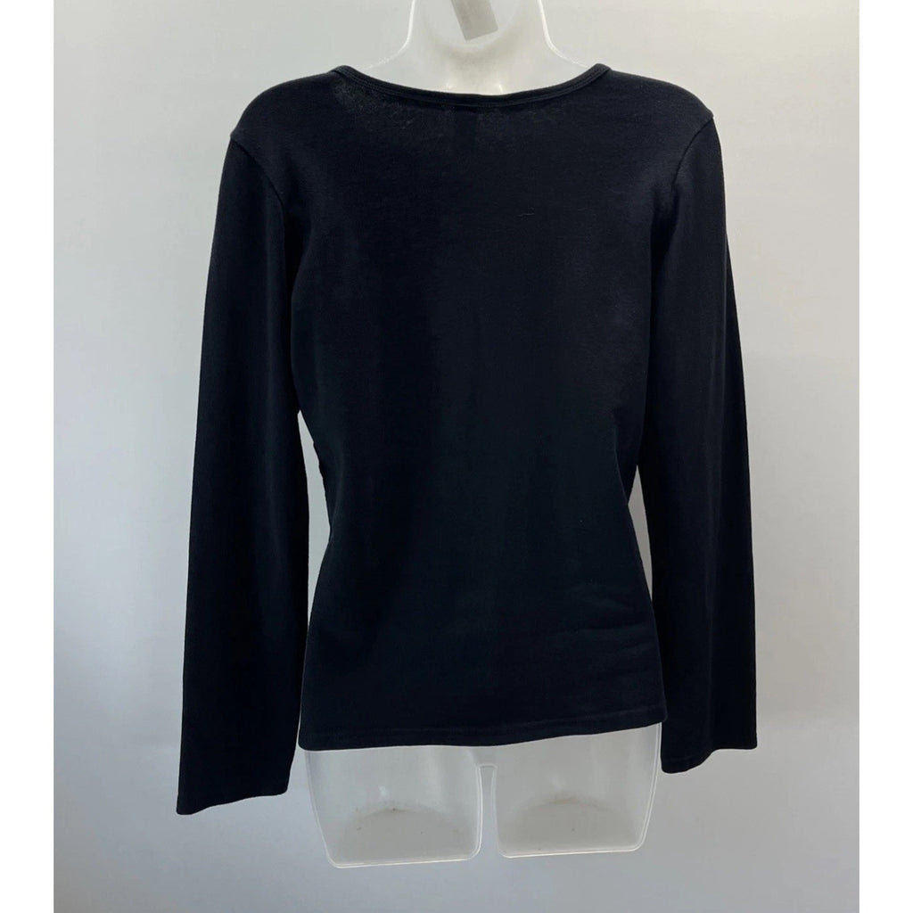 Women’s Jensen Long Sleeve Shirt Born To Wear Diamonds Jeweled Made In USA XL