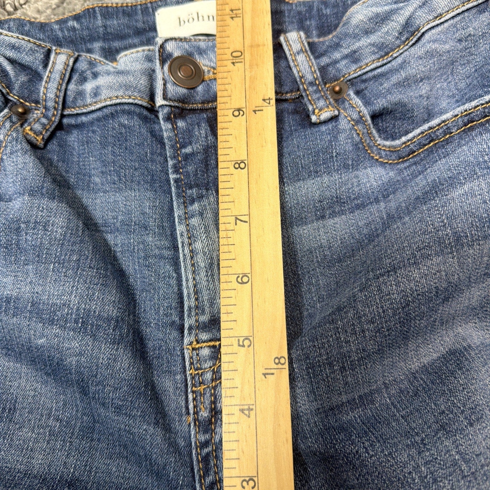 Denim Jeans Bohme Size 28 Girlfriend Blue Ankle High Rise Med Wash