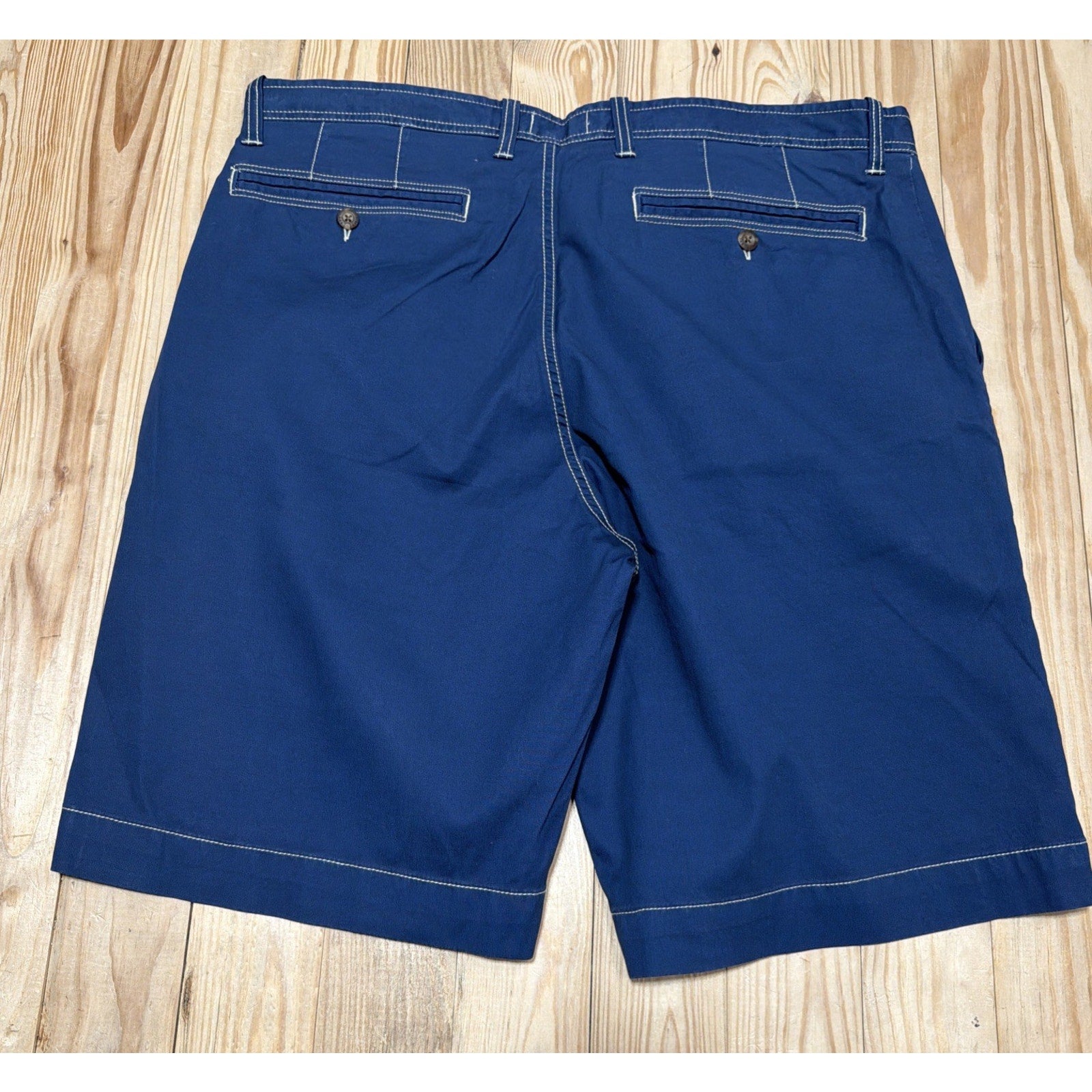 Bob Timberlake Blue Chino Shorts Sailboats Palm Trees Beach Golf Size 38 New