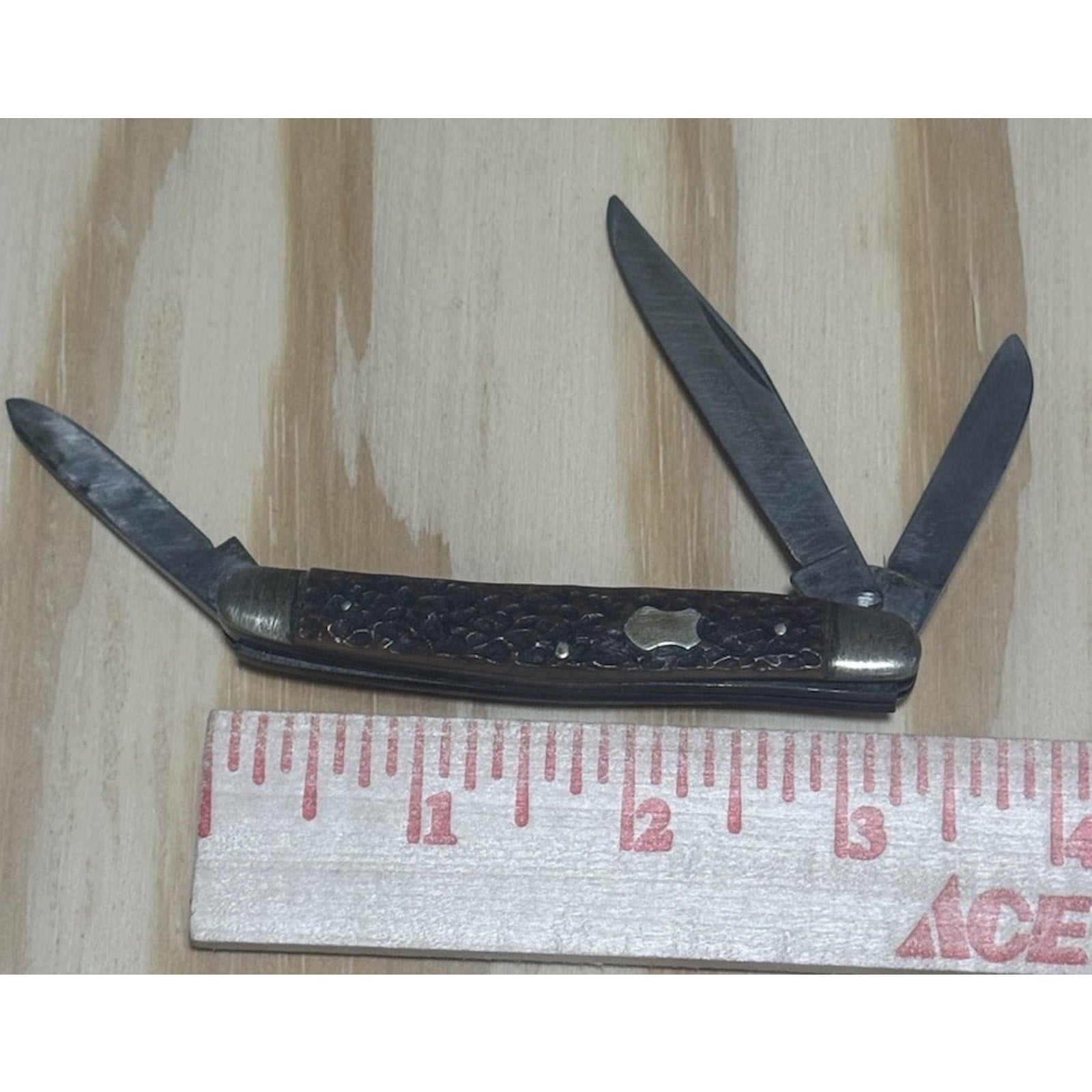 Carl Schlieper Eye Brand Knife Solingen Germany Stag 3 Blade Vintage Pocket Knif