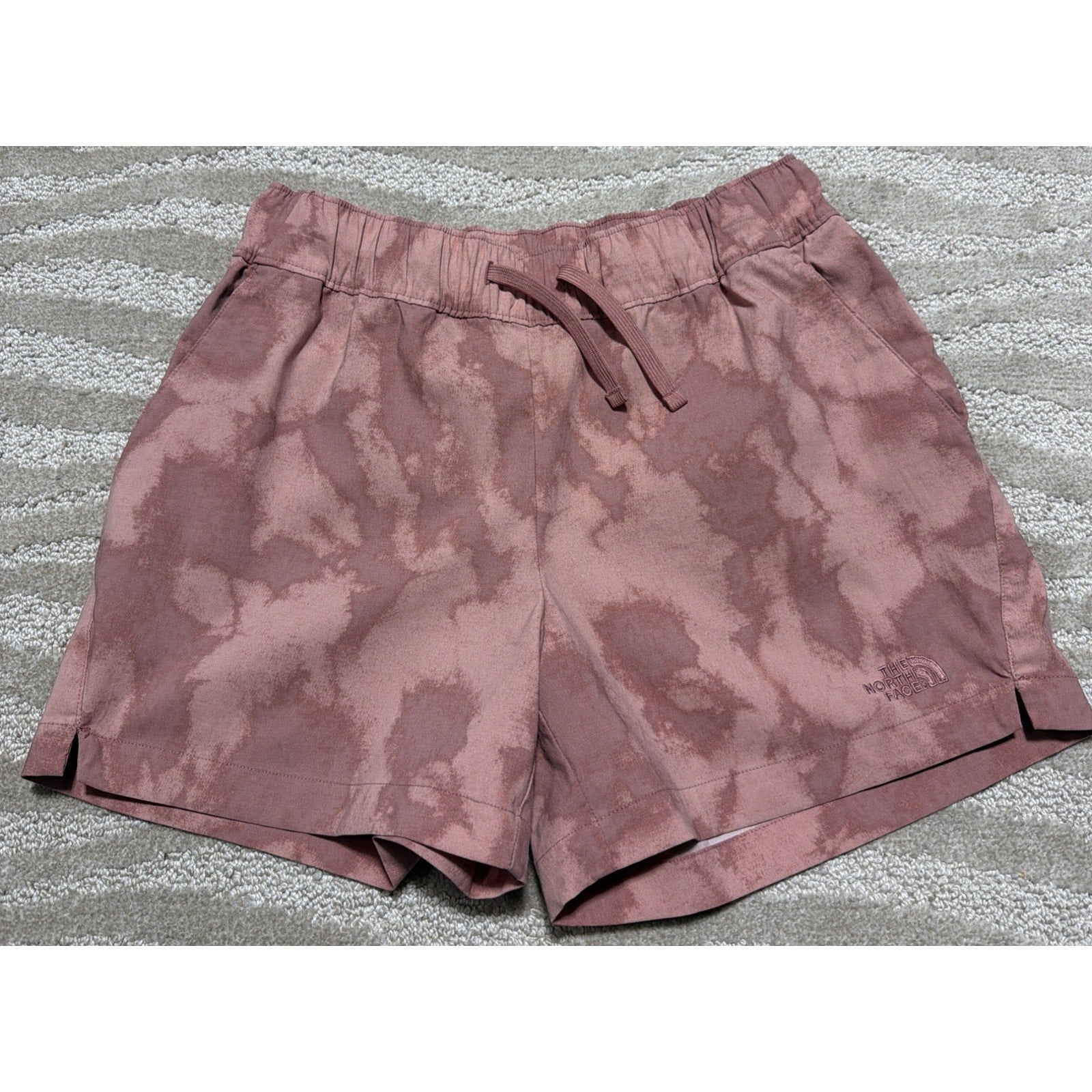 North Face Rose Dye-print Class V Hiking Athletic Shorts Womens Small