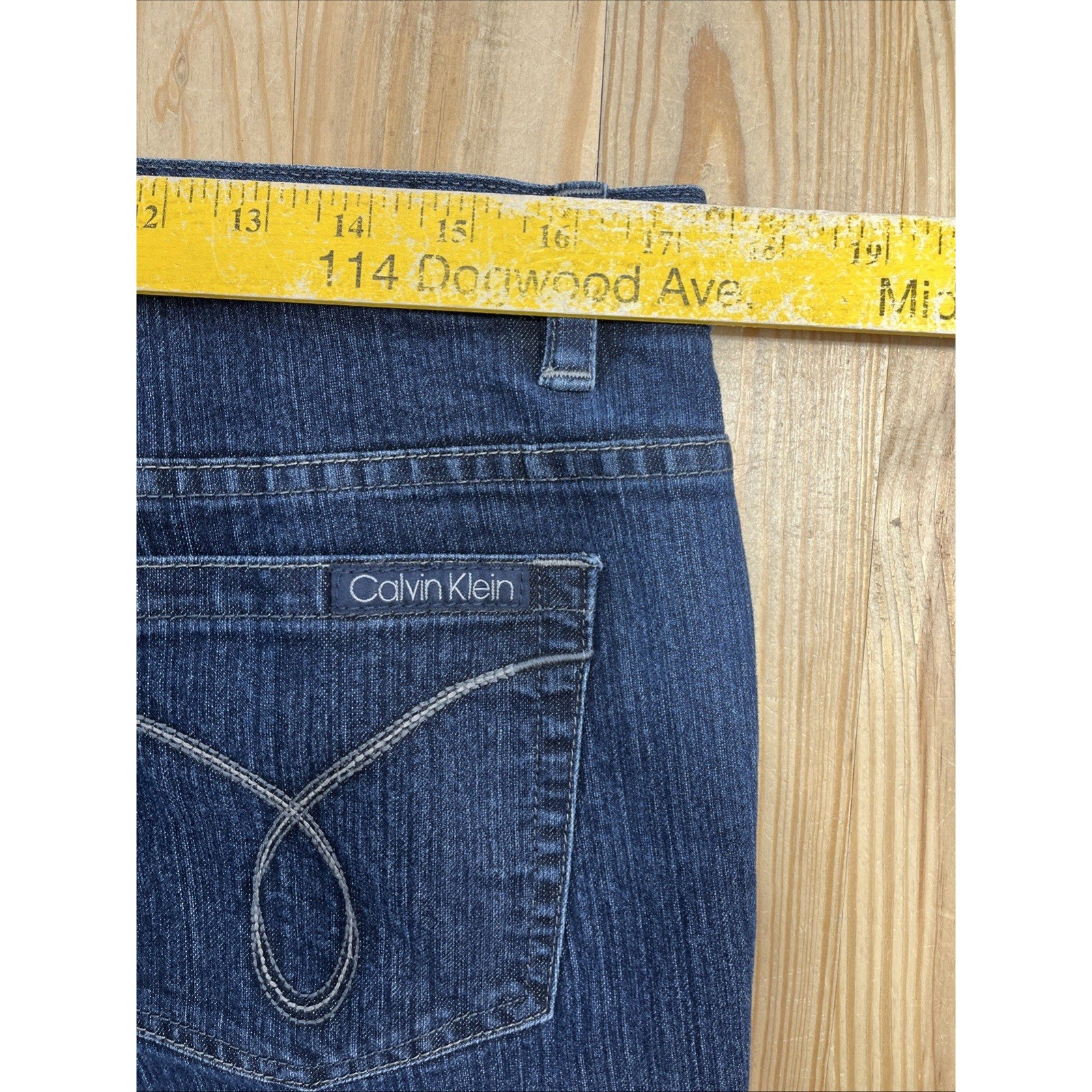 Calvin Klein Jeans Flared Leg Denim Women's Size 32/14 5-Pocket Cotton Blend