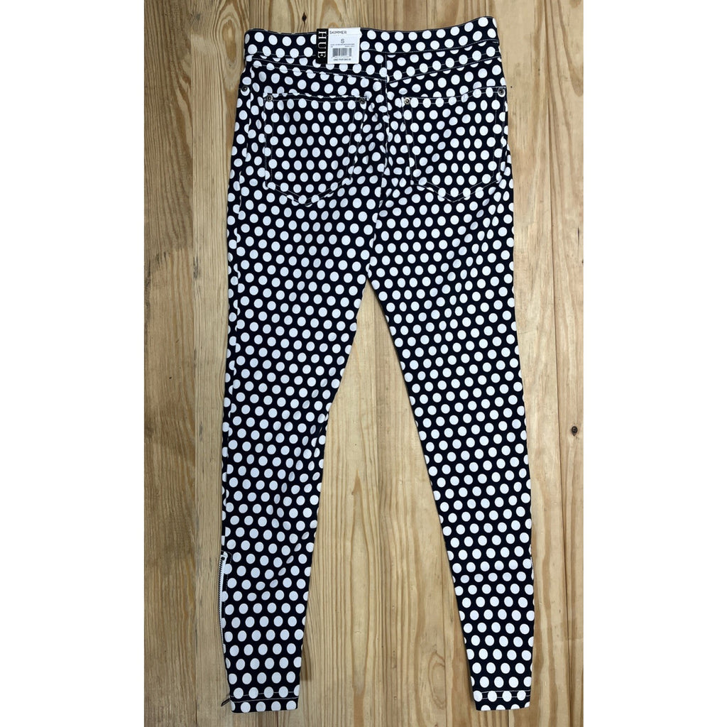 NWT HUE Dot Print Super Smooth Denim Skimmer Sz S