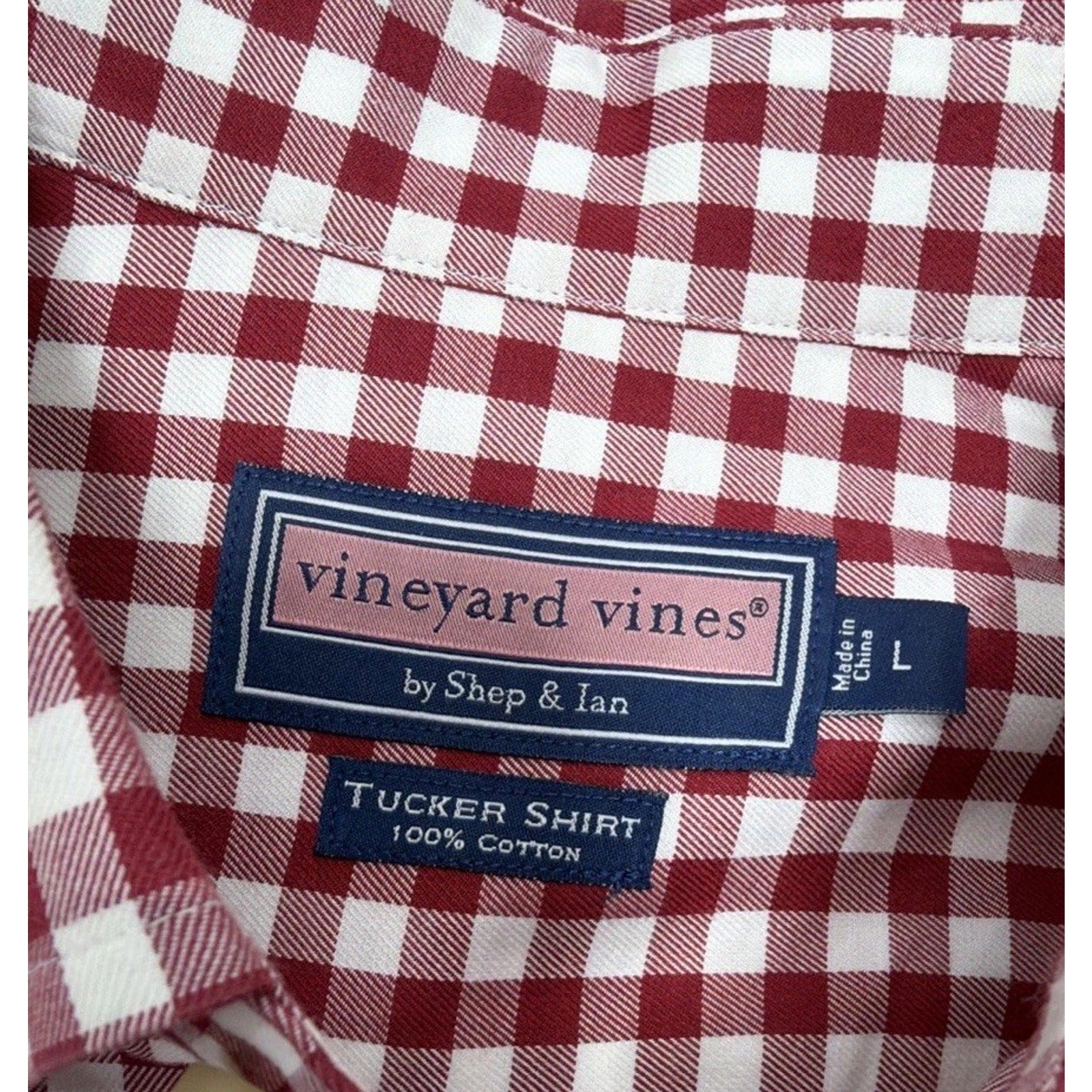VINEYARD VINES Tucker Shirt Red Check Casual Long-Sleeve Button-Up, Men Size L