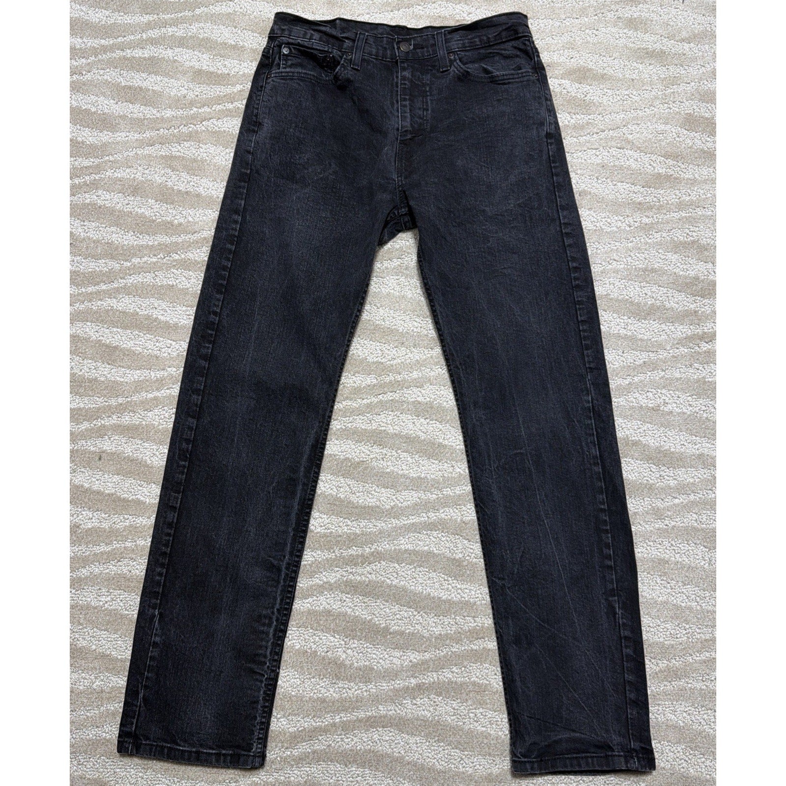 Men’s Levi’s 505 Straight Fit Black Denim Jeans 32x32