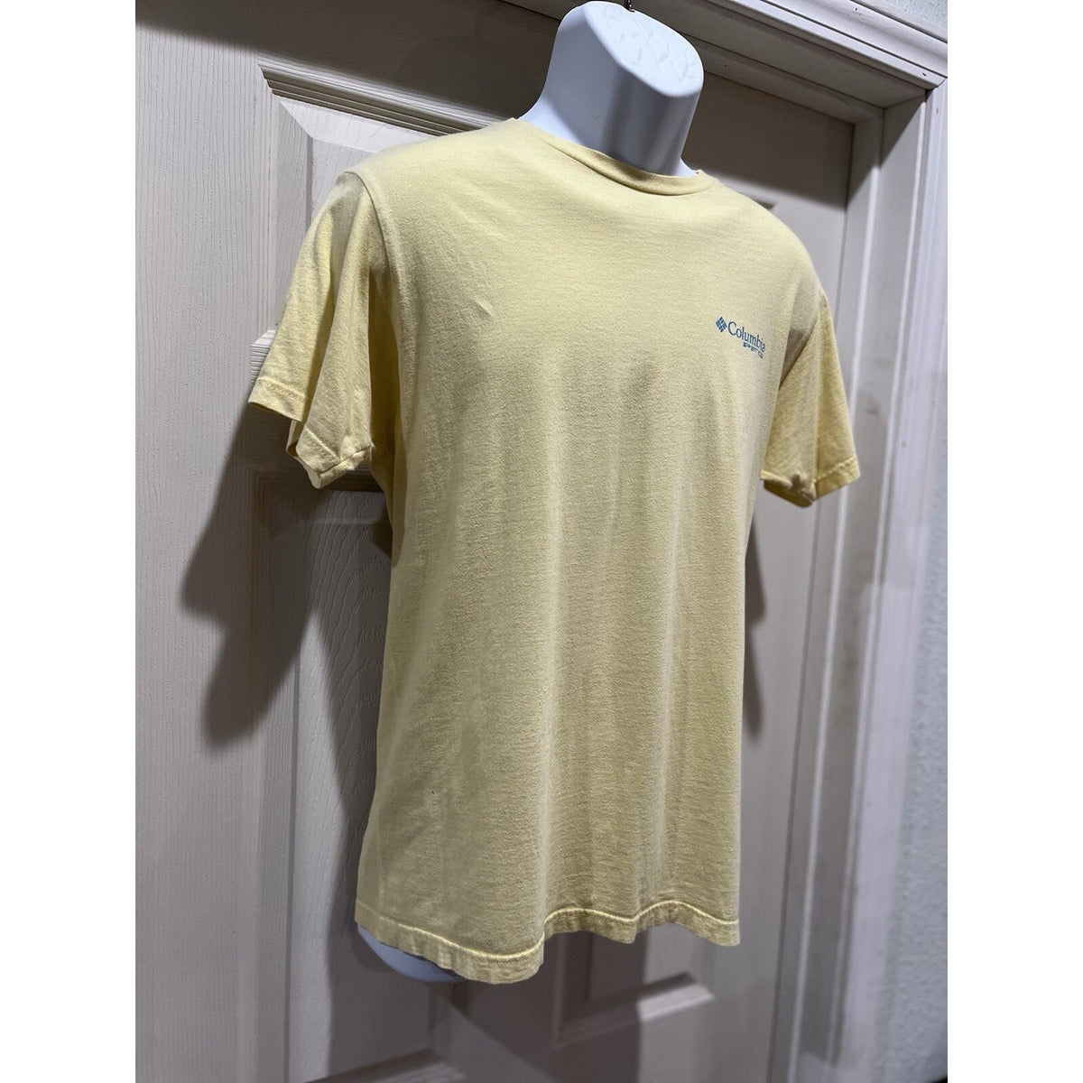 Columbia Men's PFG Tarpon Ale Yellow T-Shirt Size Medium Fishing Cotton