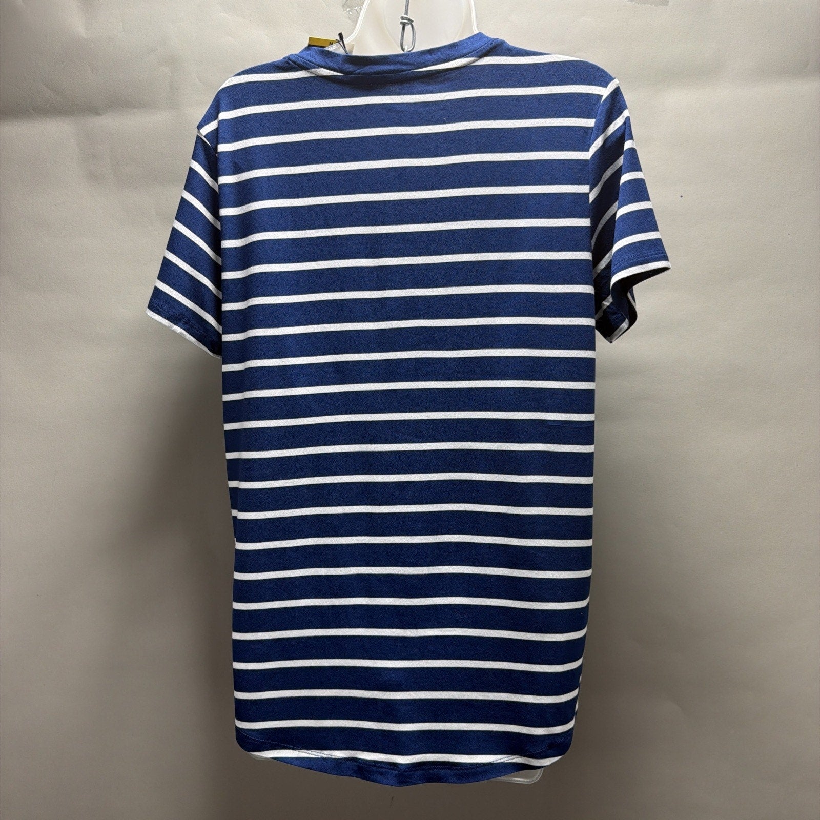 Women's M GAP Blue & White Striped V-Neck Short Sleeve Tee Minimalist NWT