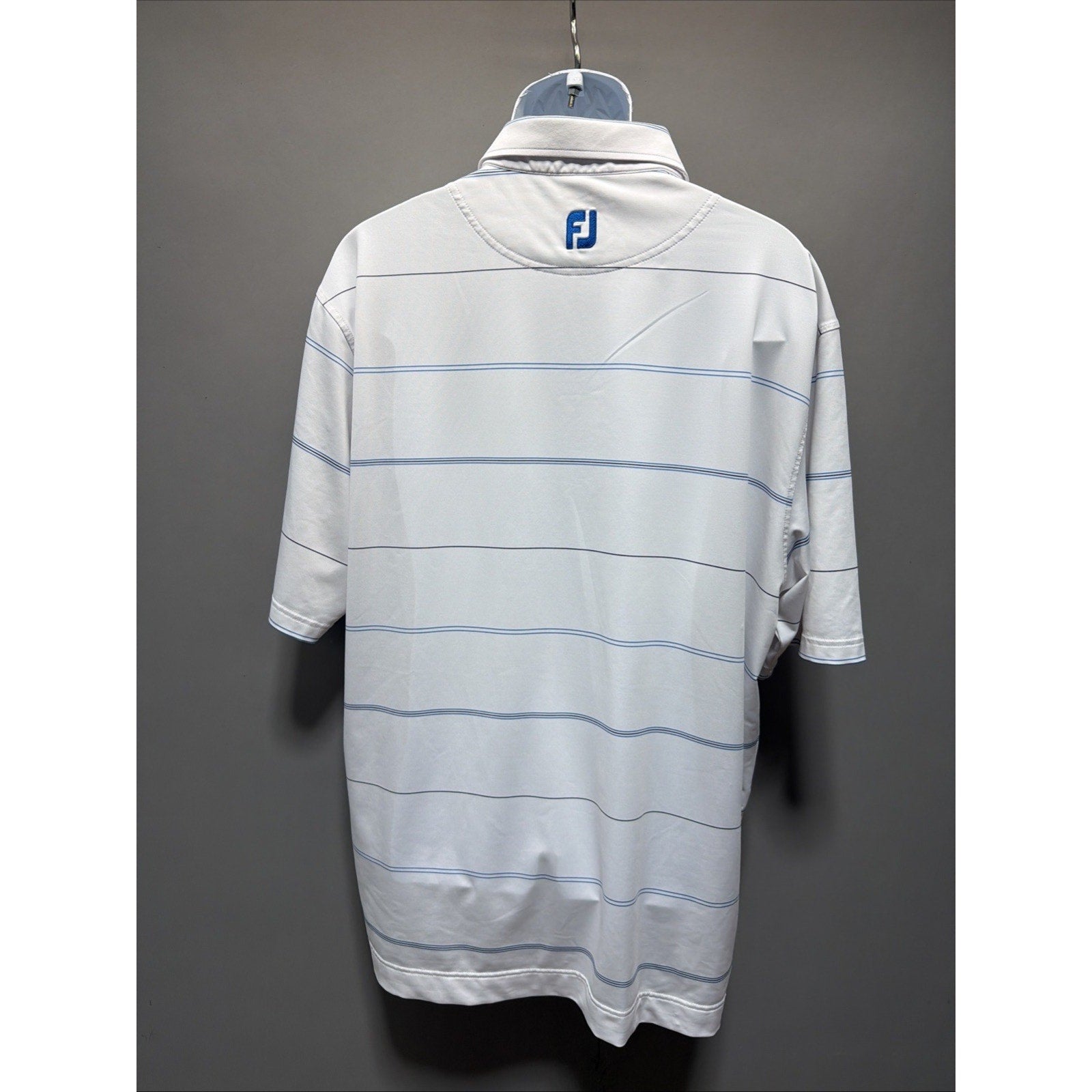 FootJoy Polo Shirt Mens XL Striped Golf Performance Preppy Casual Athletic