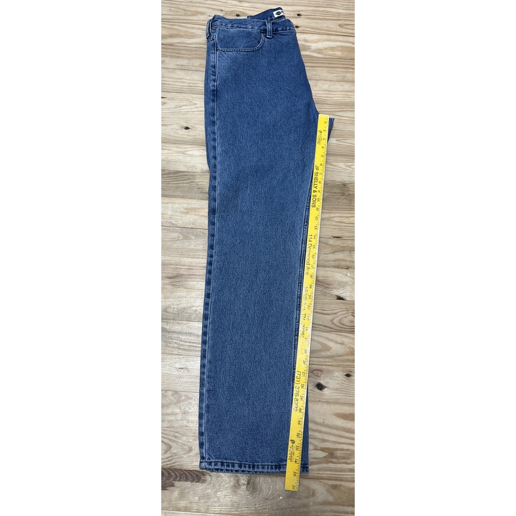 Harley Davidson Traditional Mens 38x36 Light Blue Jeans Slim Fit Tapered Leg