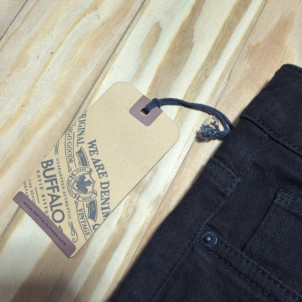 Buffalo David Bitton Men's Slim Ash Black Story Selvedge Denim Jeans 32x32 NWT