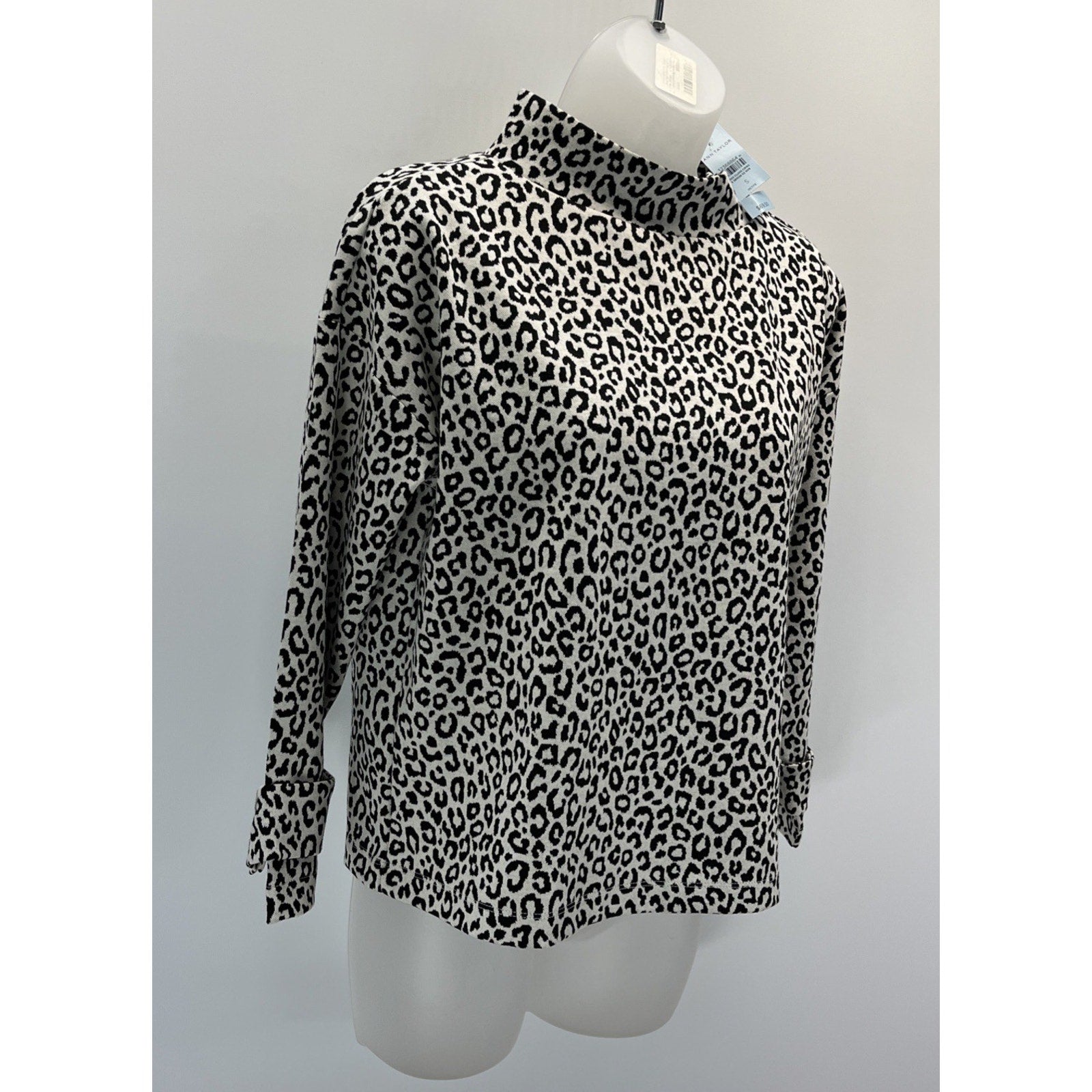 Ann Taylor Leopard Tie Back Animal Print Blouse size S Petite NWT