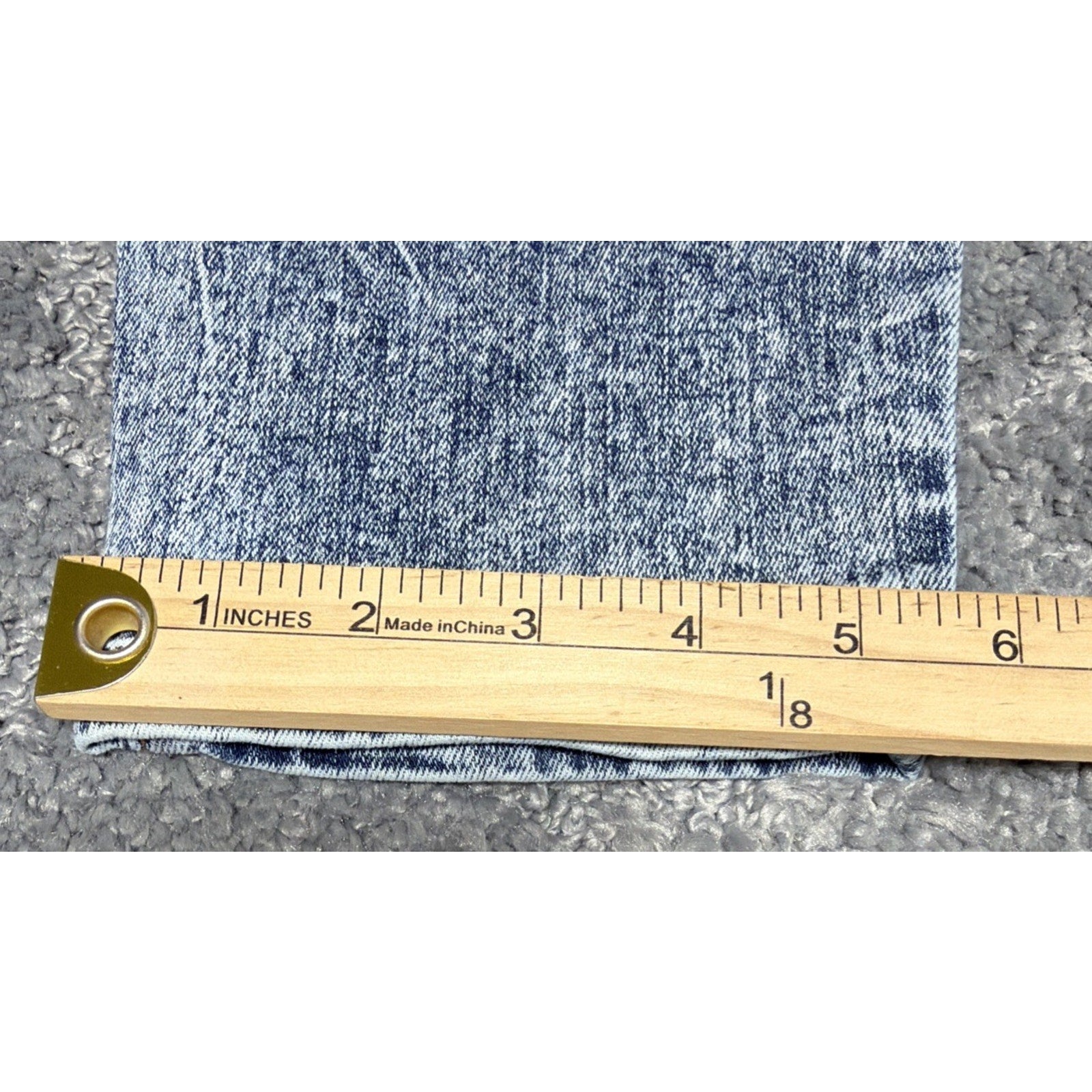 Cello Jeans Size 16 Blue Acid Wash Denim Distressed Skinny High Rise Jeans 33x31