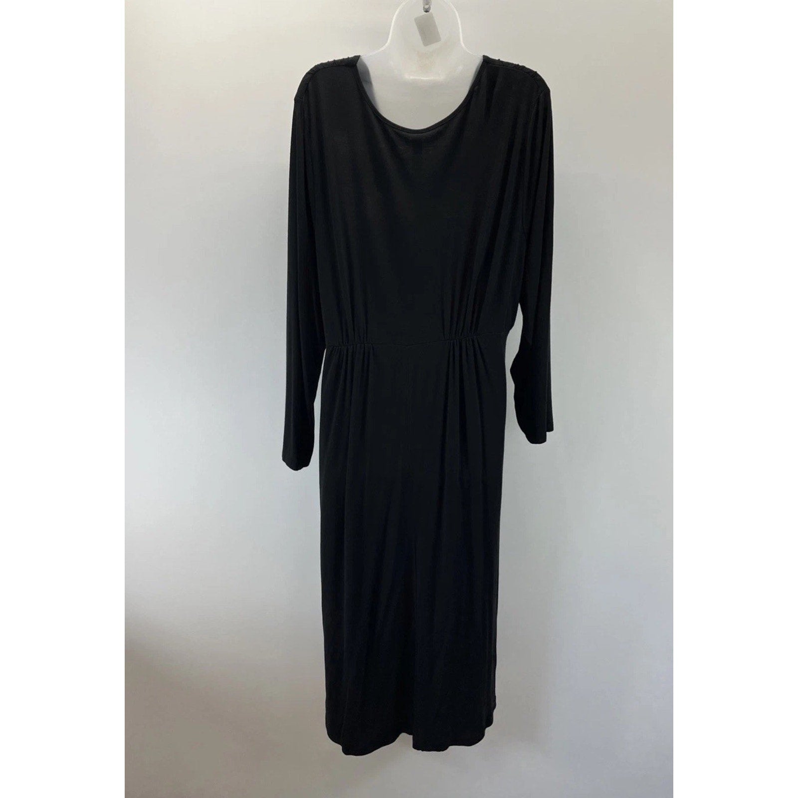 24seven Comfort Apparel Womens Surplice Long Casual Maxi Dress 3X