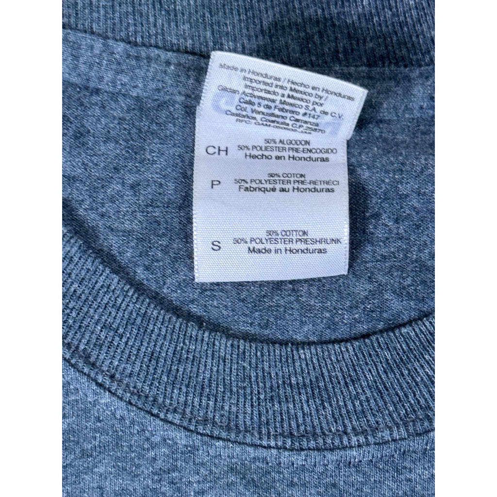 Gas Monkey Garage Long Sleeve Men's Blue T-Shirt Crew Neck Back Logo Small