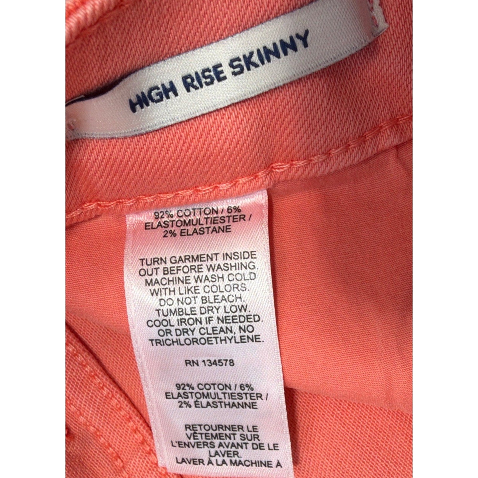 VINEYARD VINES SALMON HIGH RISE SKINNY JEANS WOMENS SIZE 24 NWT MSRP 178$