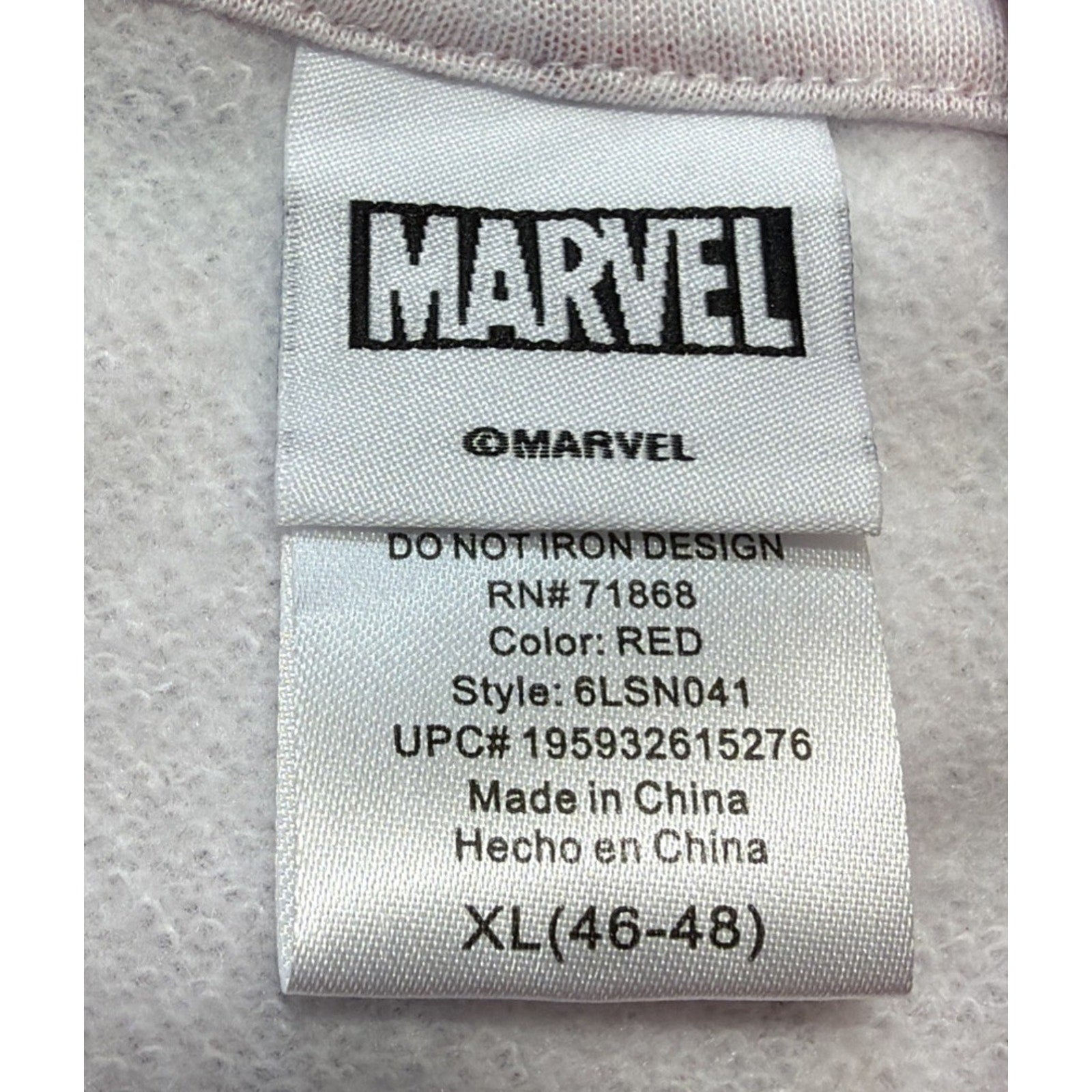 Marvel Deadpool Graphic Pullover Soft Fleece Hoodie Sweatshirt XL Lightweight