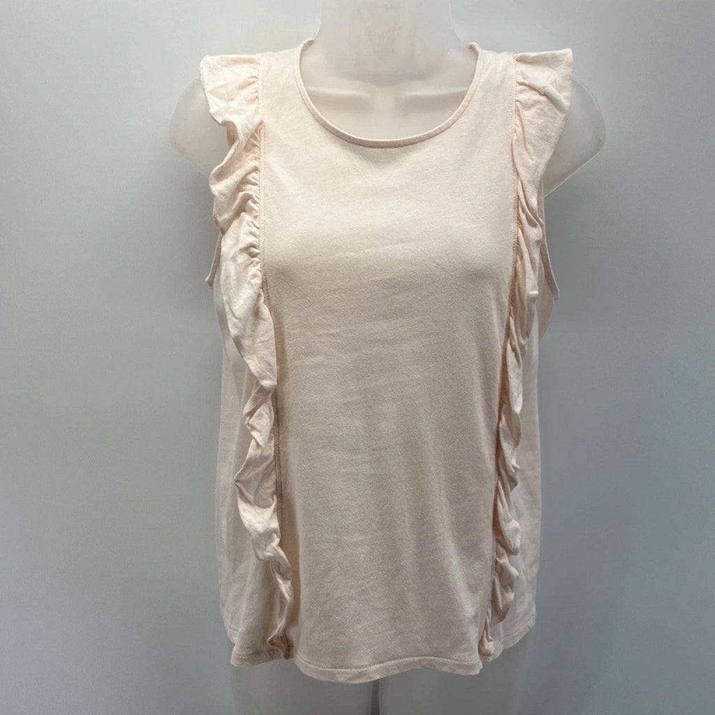 J.Crew women’s Pink ruffle Tank top Size XS